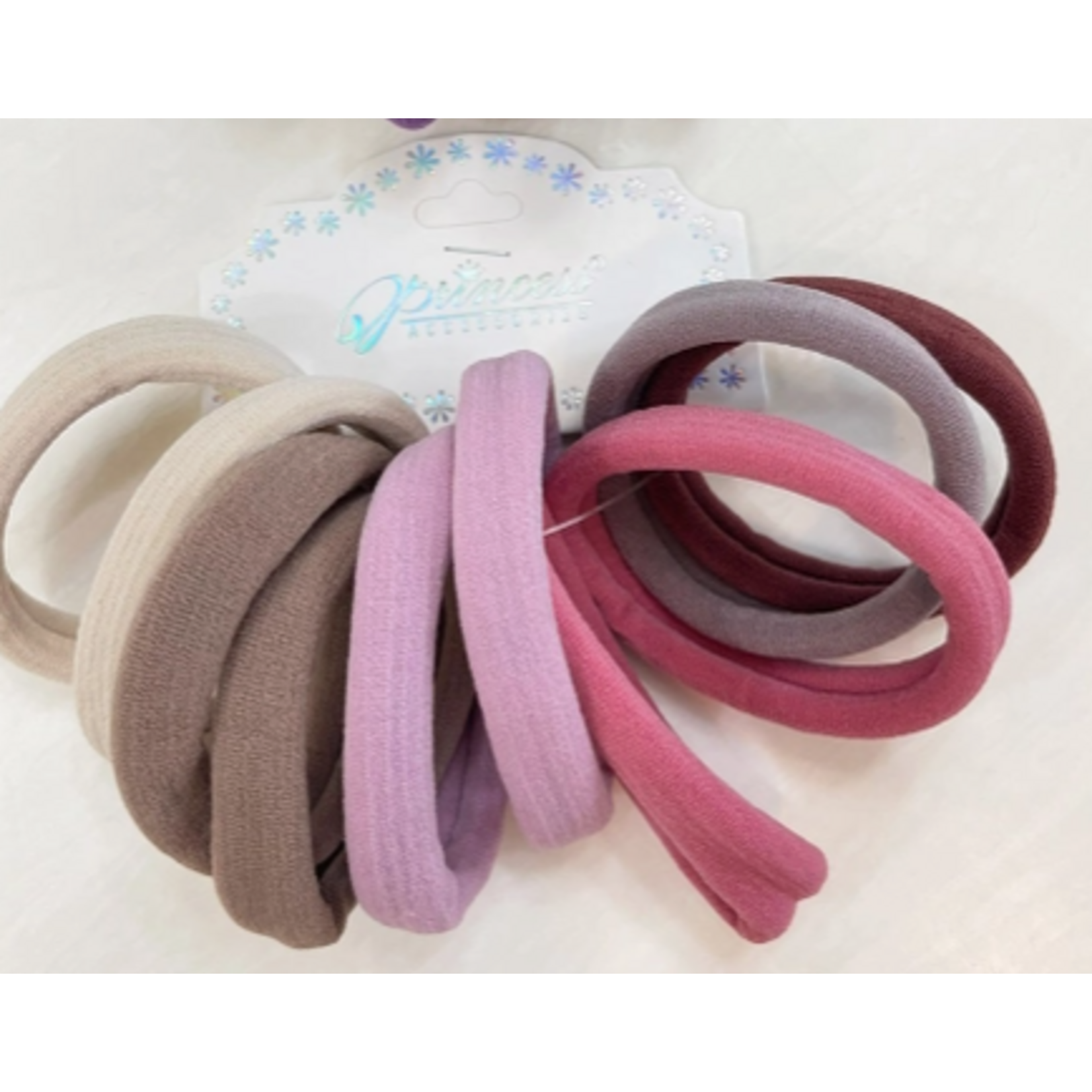 Love and Repeat Elastic Hair Ties Set of 10 Pink Asst
