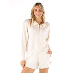 Simply Southern Simply Southern Pullover Lounge Zip Ivory
