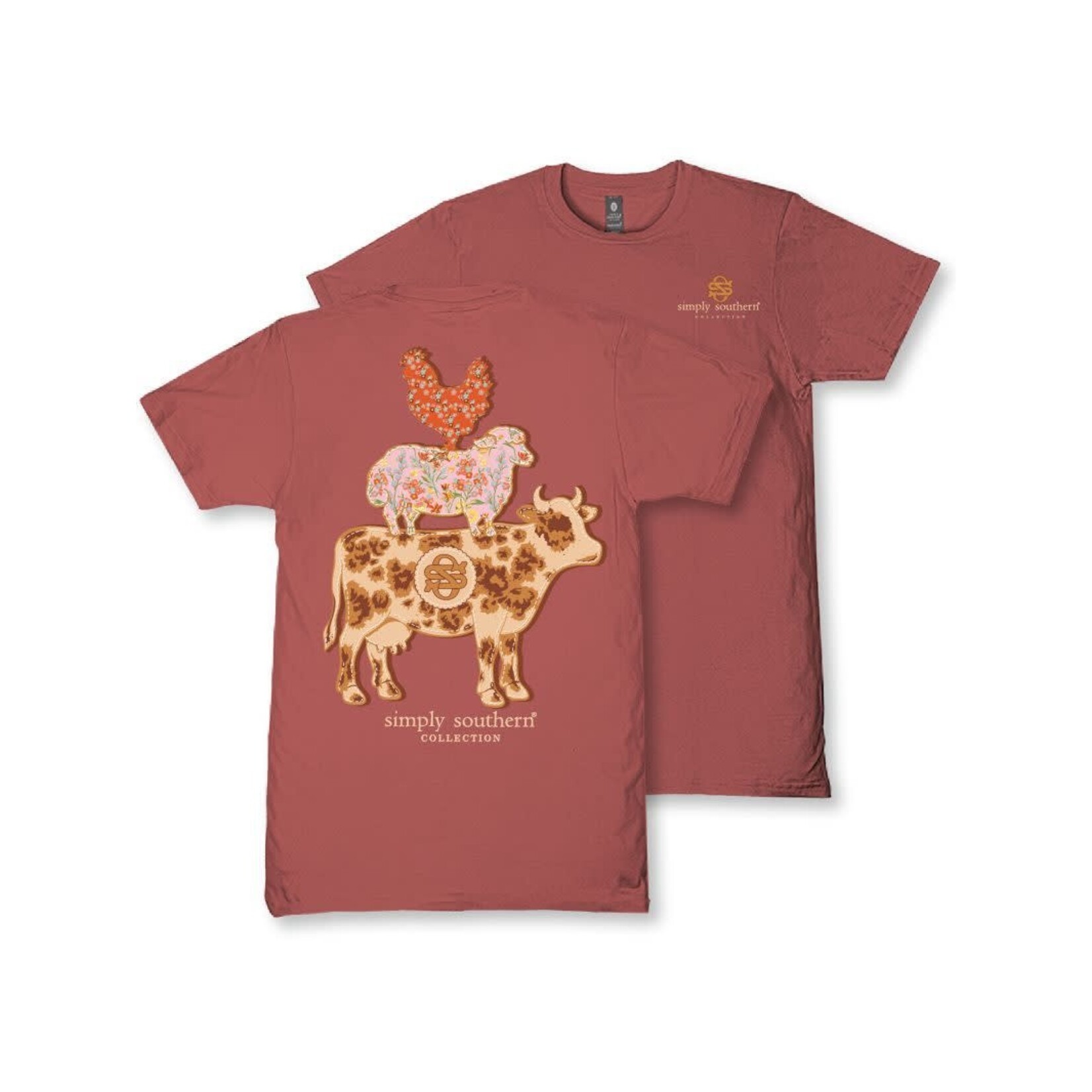 Simply Southern Simply Southern Farm Short Sleeve Maple