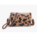 Jen & Co Jen & Co Izzy Crossbody Cow/Tan M2056