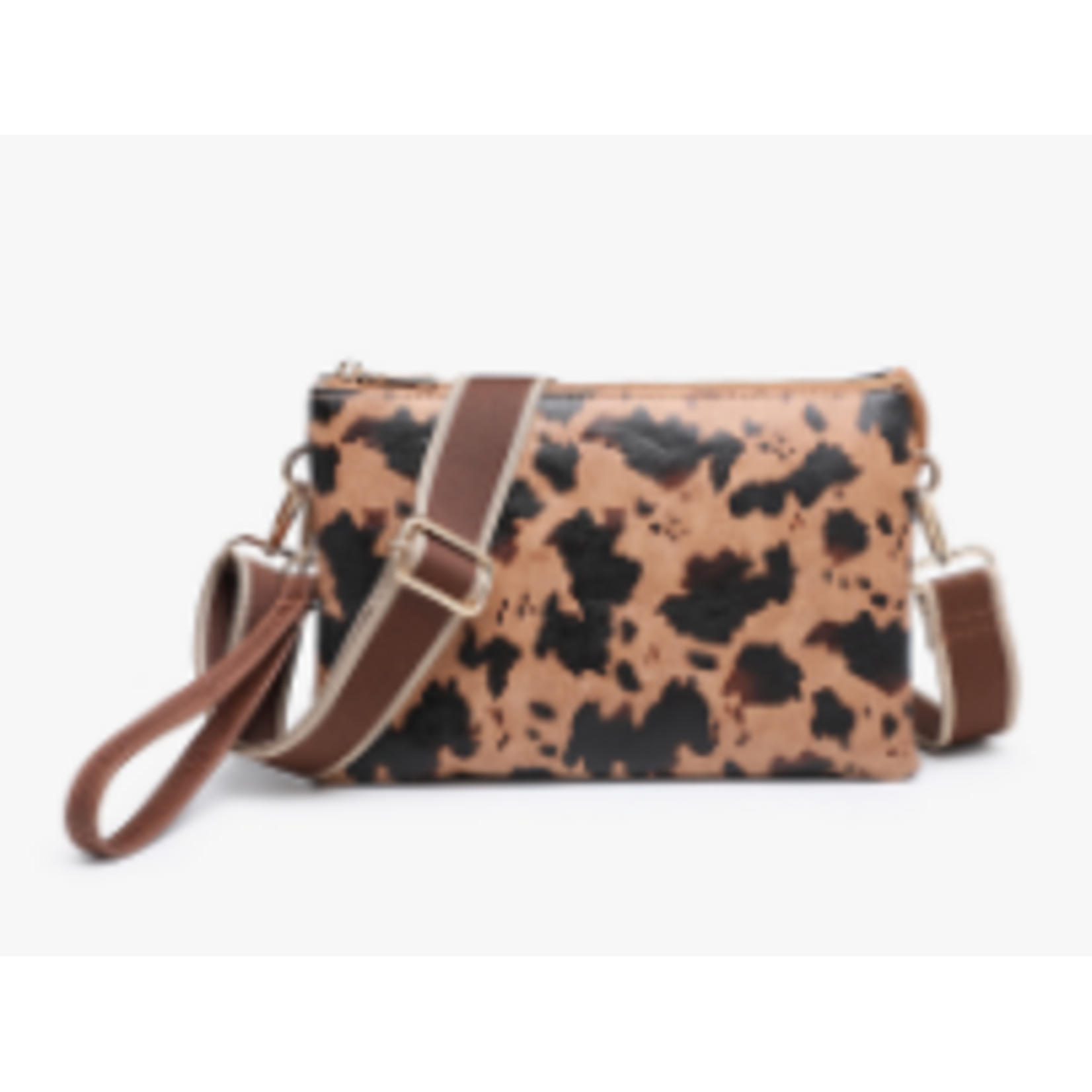 Jen & Co Jen & Co Izzy Crossbody Cow/Tan M2056