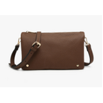 Jen & Co Jen & Co Phiona Studded Crossbody Chocolate