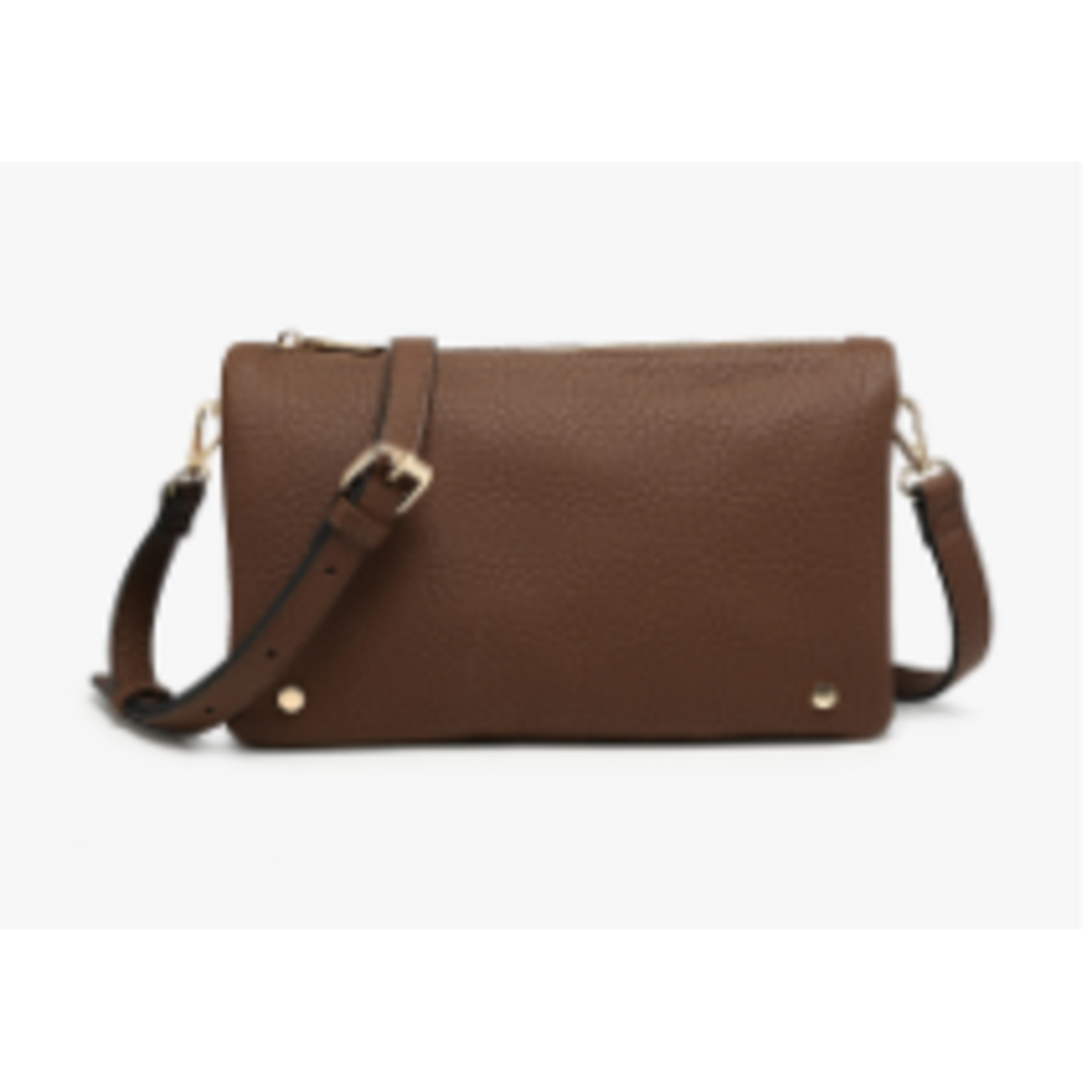 Jen & Co Jen & Co Phiona Studded Crossbody Chocolate