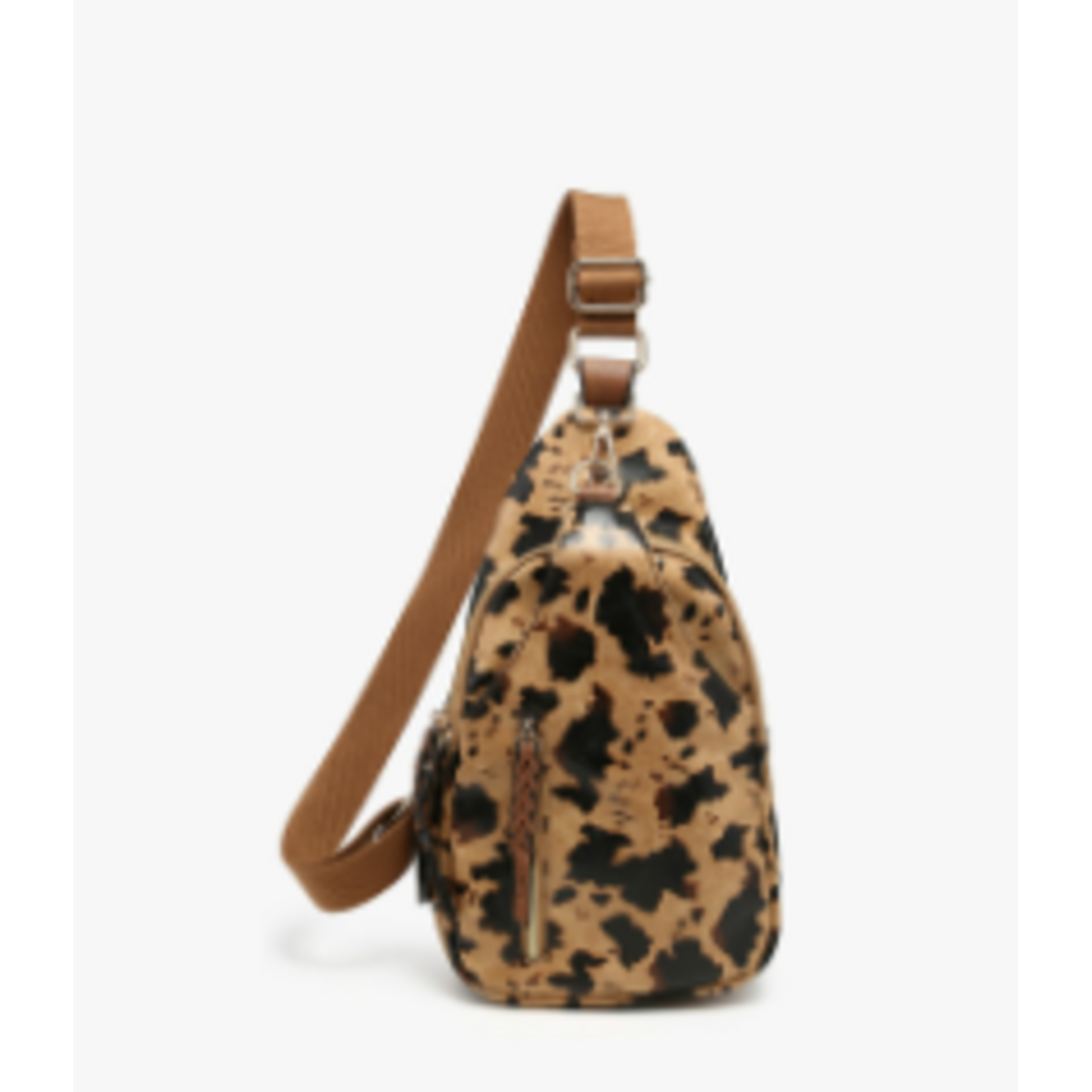 Jen & Co Jen & Co Nikki Sling Bag Cow/Tan