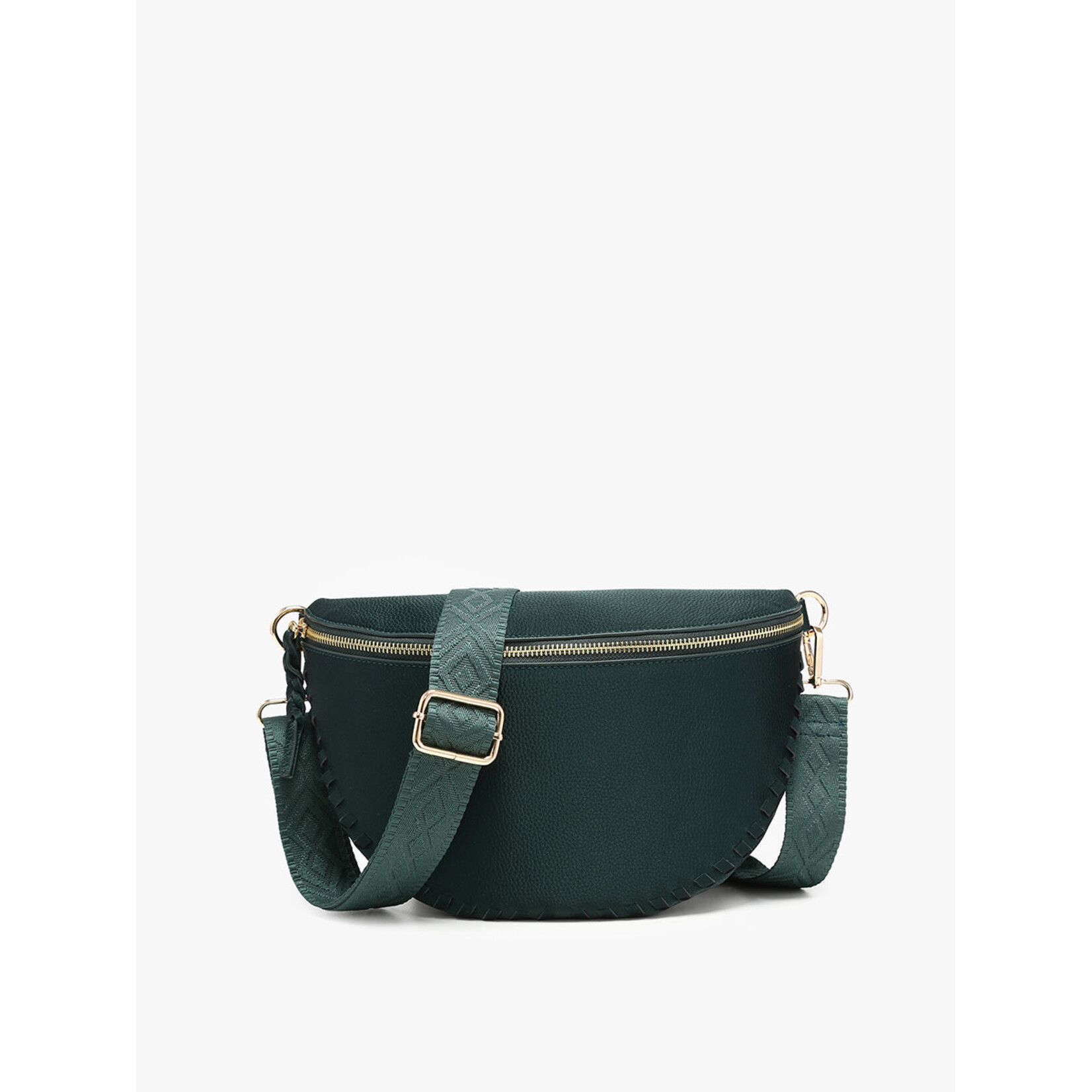 Jen & Co Jen & Co Janae Whipstitch Crossbody Dark Emerald M2684