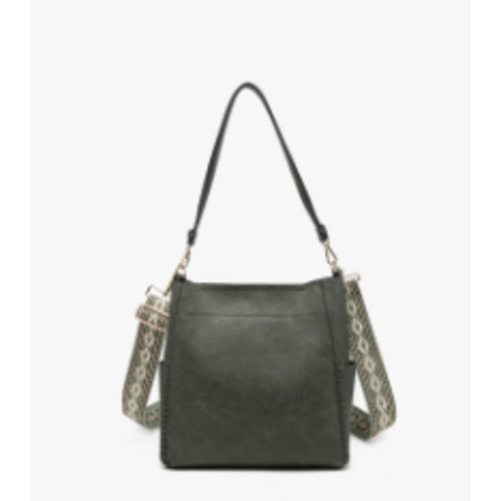 Jen & Co Jen & Co Penny 2-in-1 Bucket Bag Dark Olive