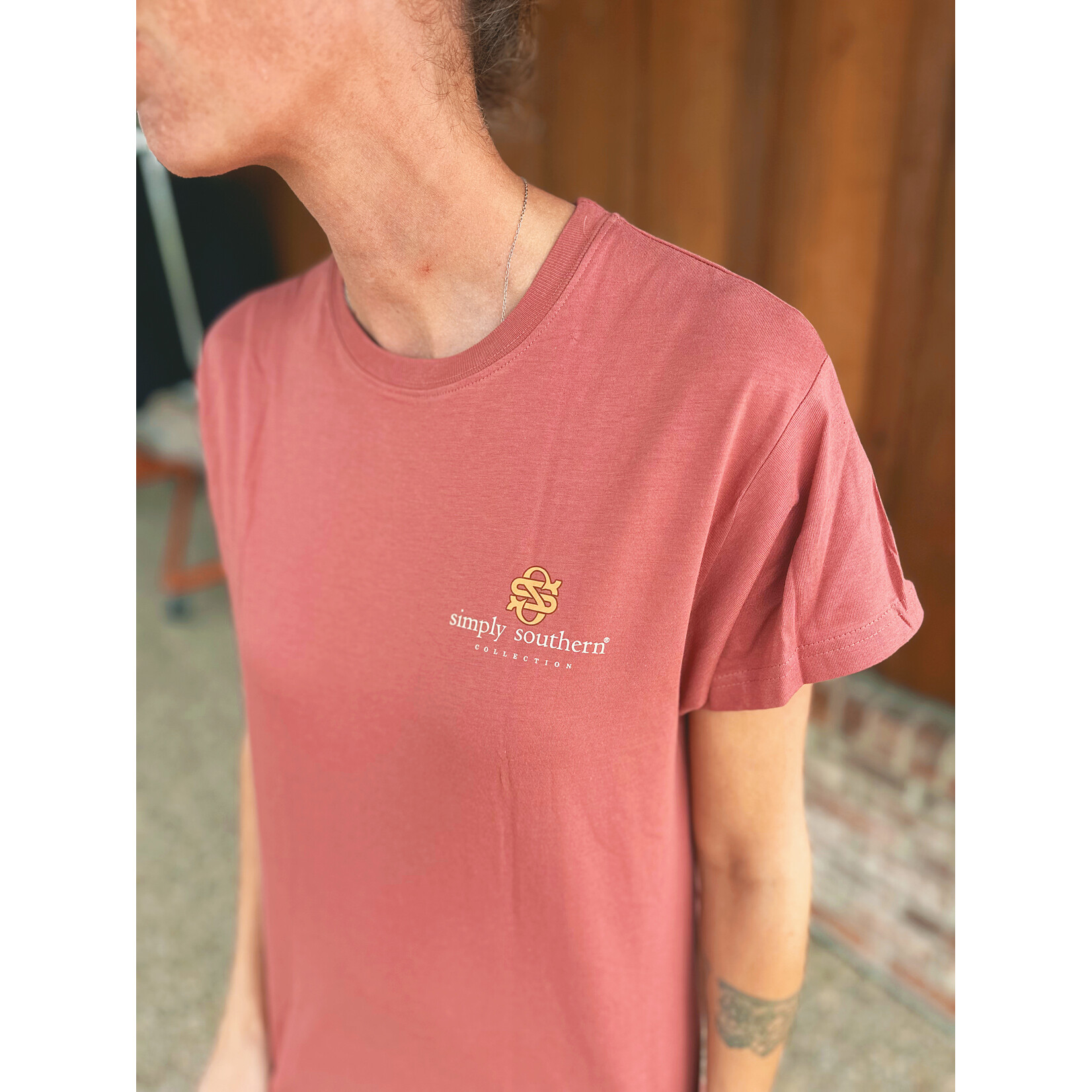 Simply Southern Simply Southern Farm Short Sleeve Graphic Tee in Maple