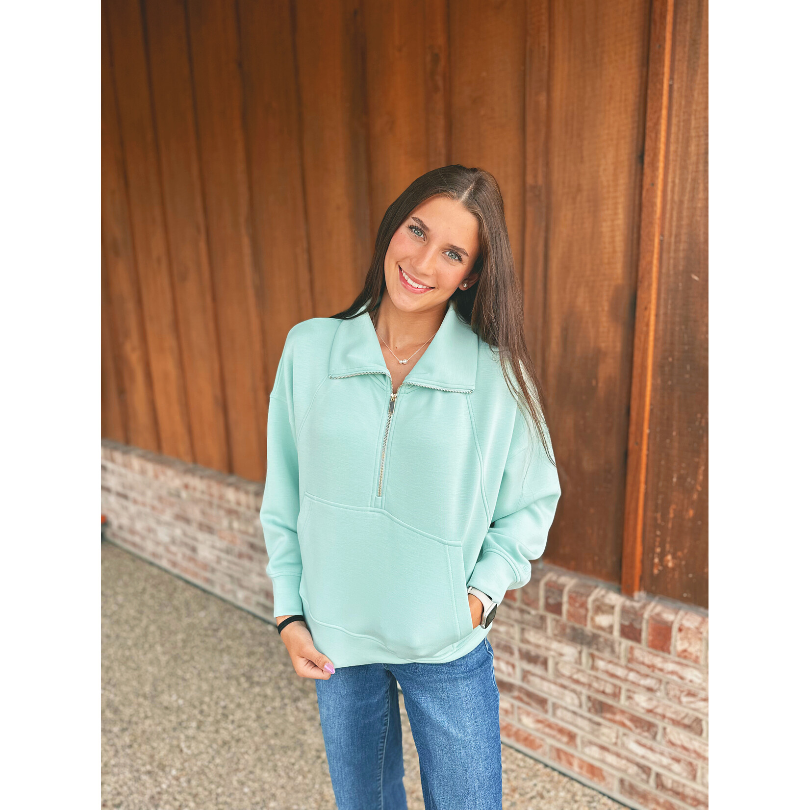 Simply Southern Simply Southern Pullover Lounge Zip Harbor