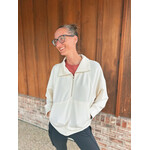 Simply Southern Simply Southern Pullover Lounge Zip Ivory