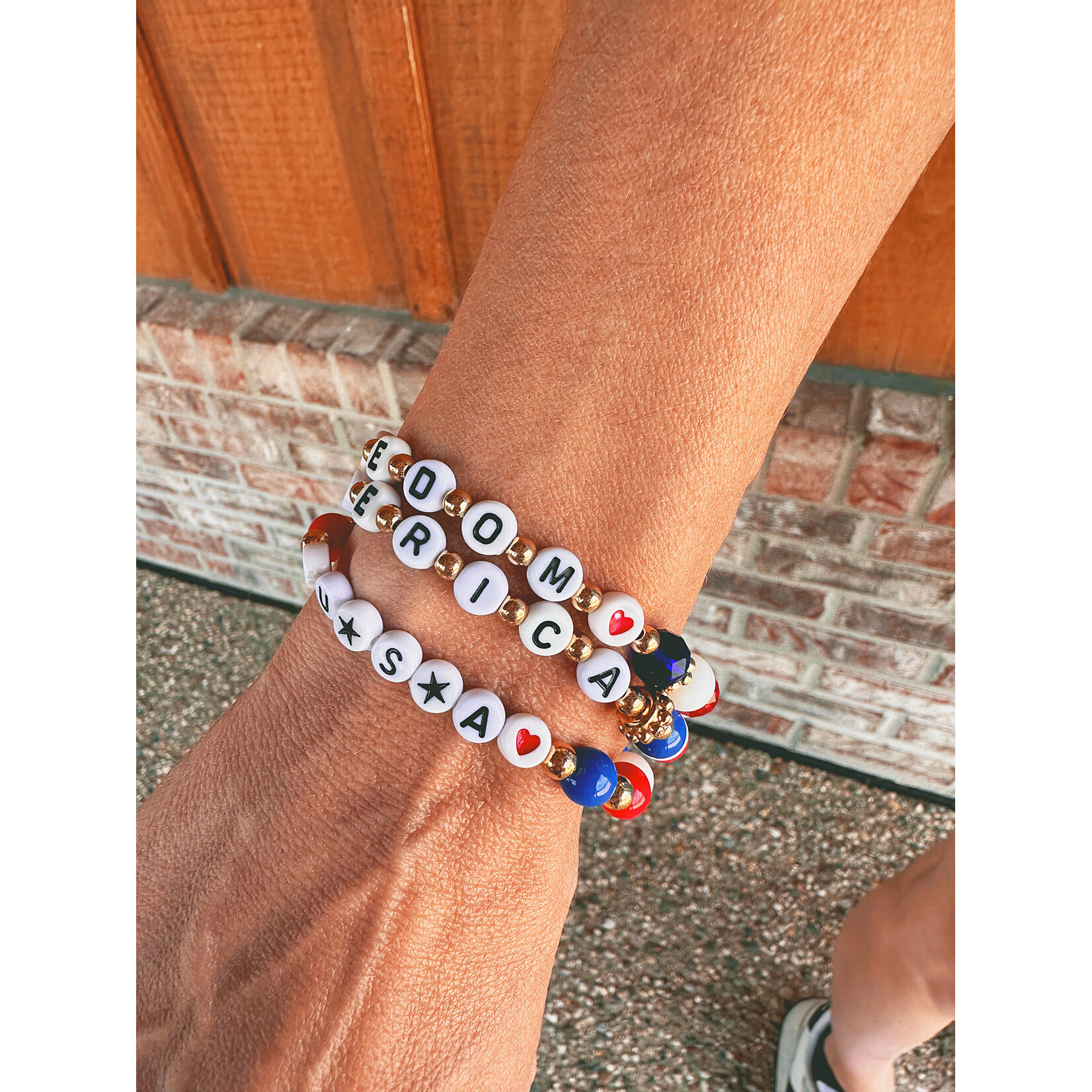 Love and Repeat Mixed Bead Stretch Bracelet
