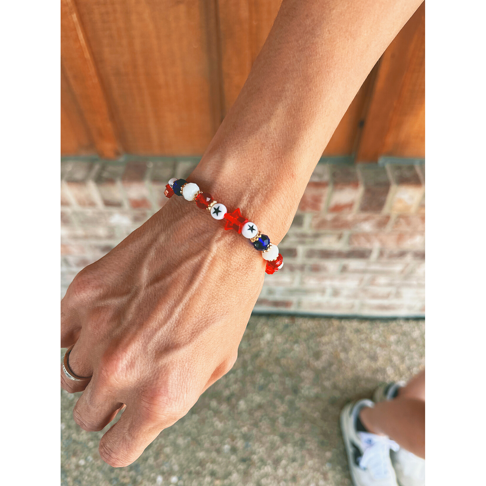 Love and Repeat Mixed Bead Stretch Bracelet
