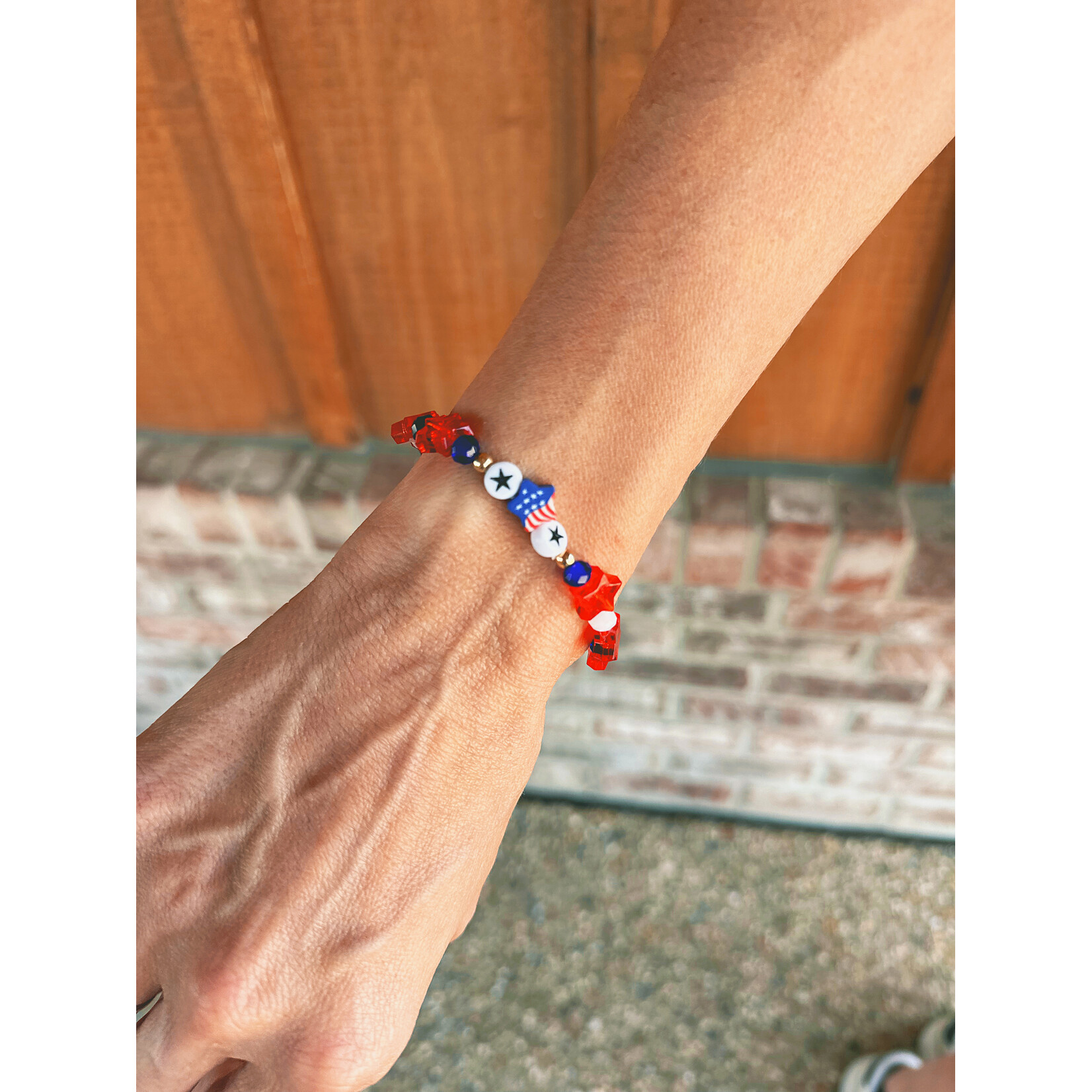 Love and Repeat Mixed Bead Stretch Bracelet