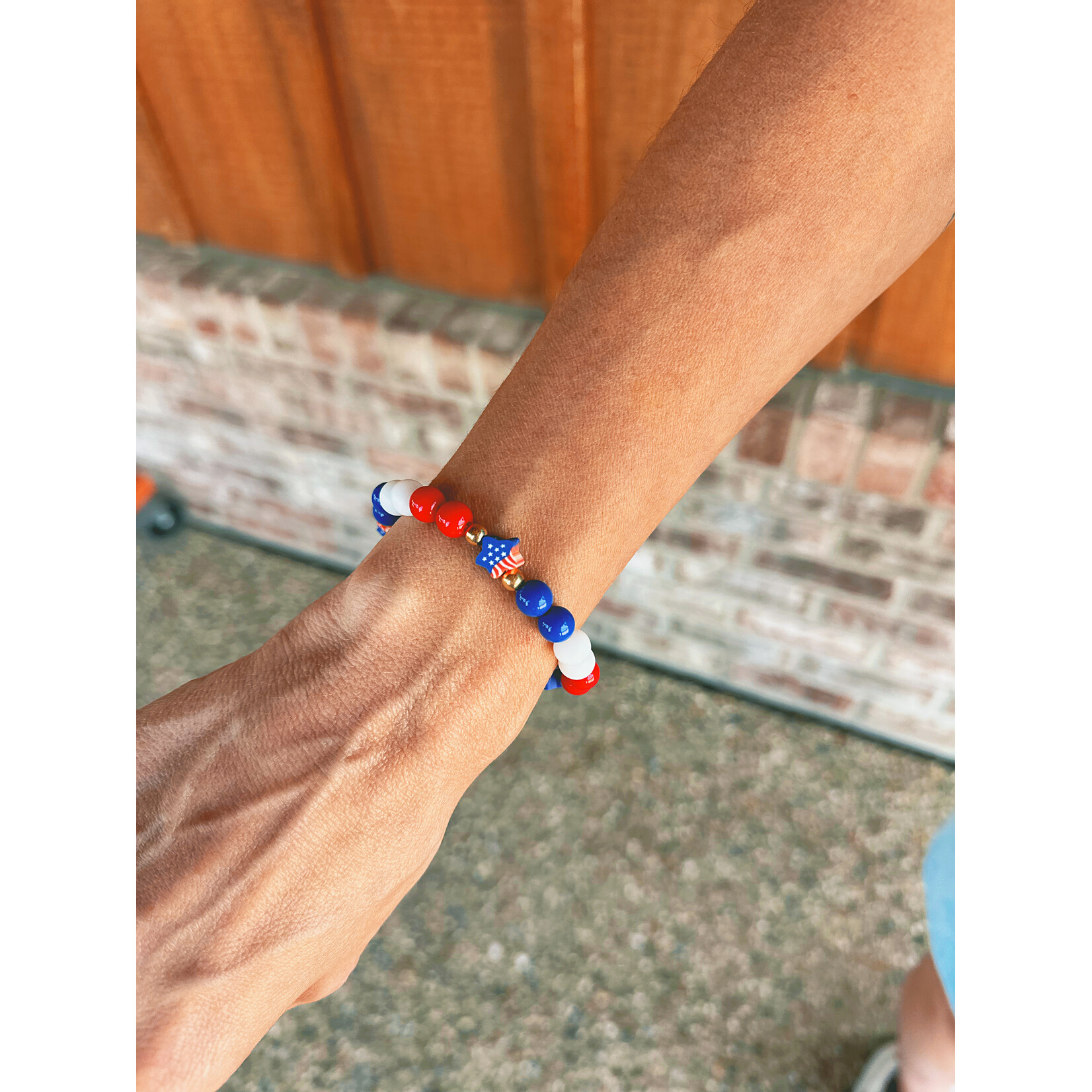 Love and Repeat Mixed Bead Stretch Bracelet