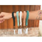 Adorro Macrame Flat Braided Wristlet Keychain