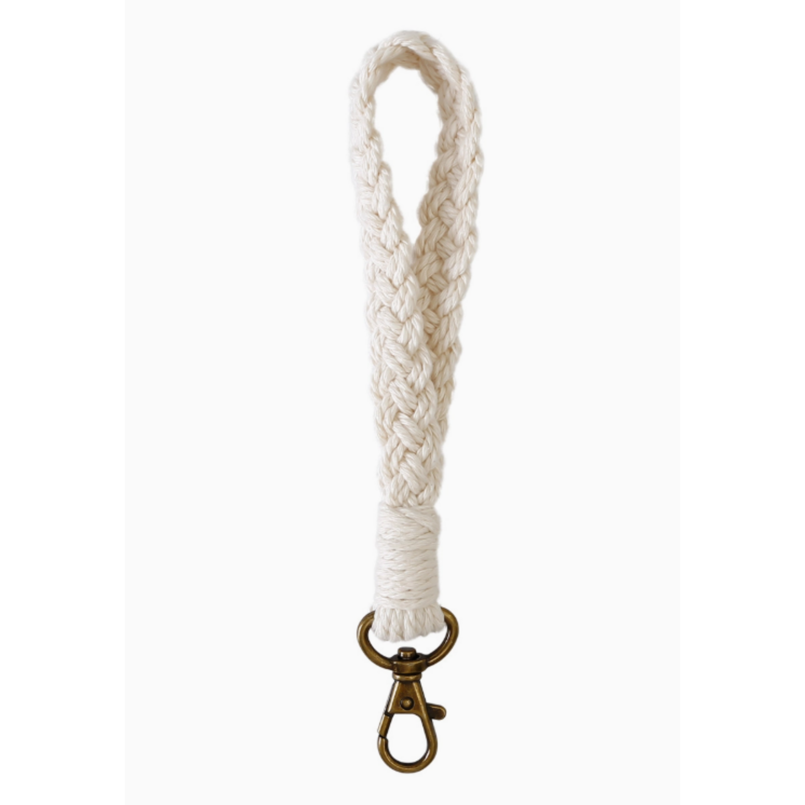 Adorro Macrame Flat Braided Wristlet Keychain