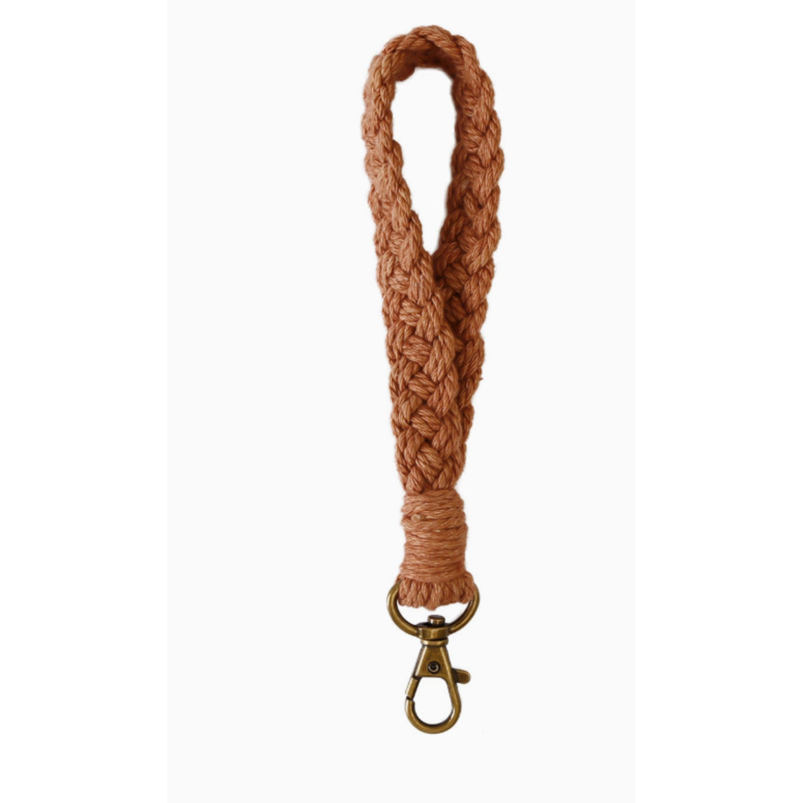 Adorro Macrame Flat Braided Wristlet Keychain