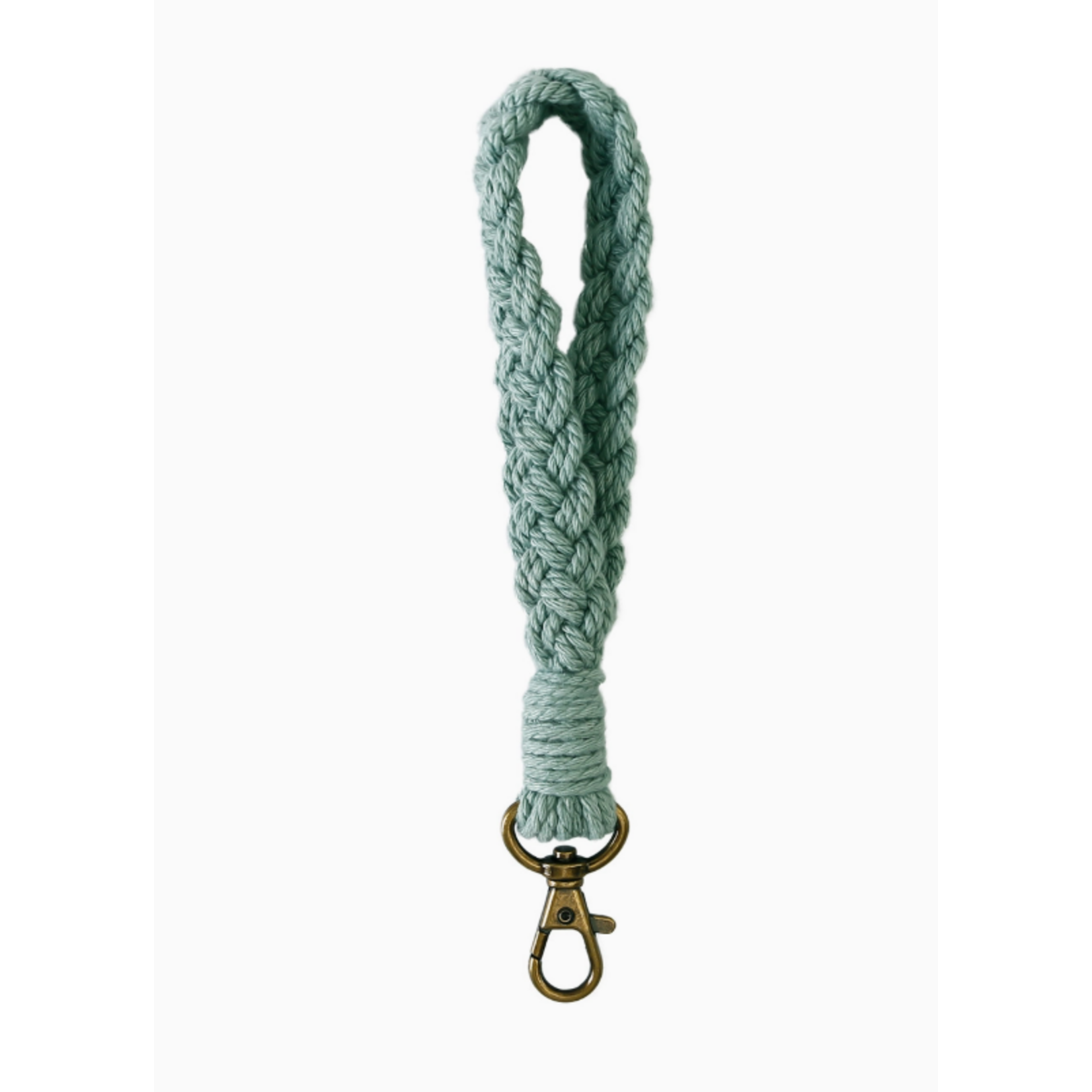 Adorro Macrame Flat Braided Wristlet Keychain