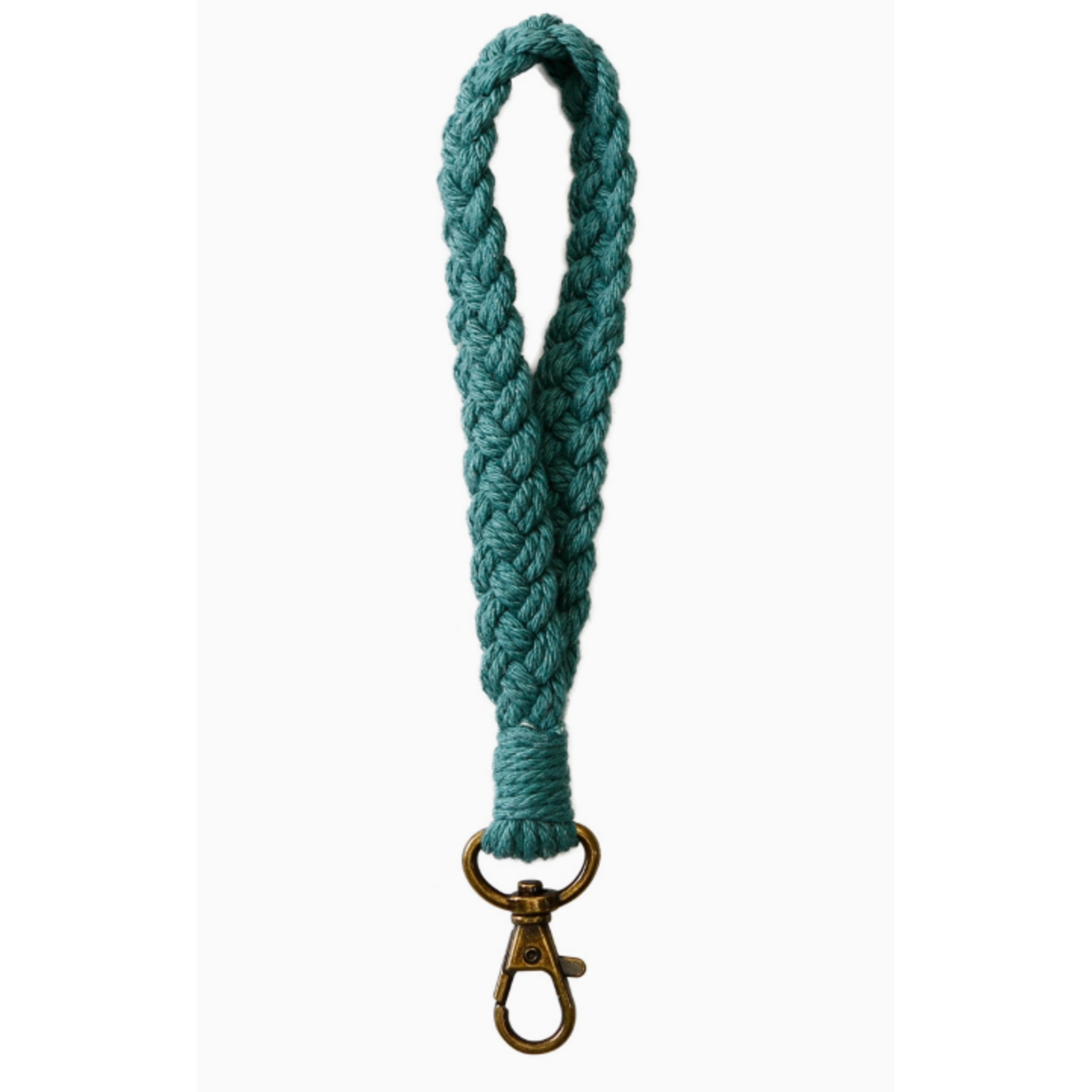 Adorro Macrame Flat Braided Wristlet Keychain