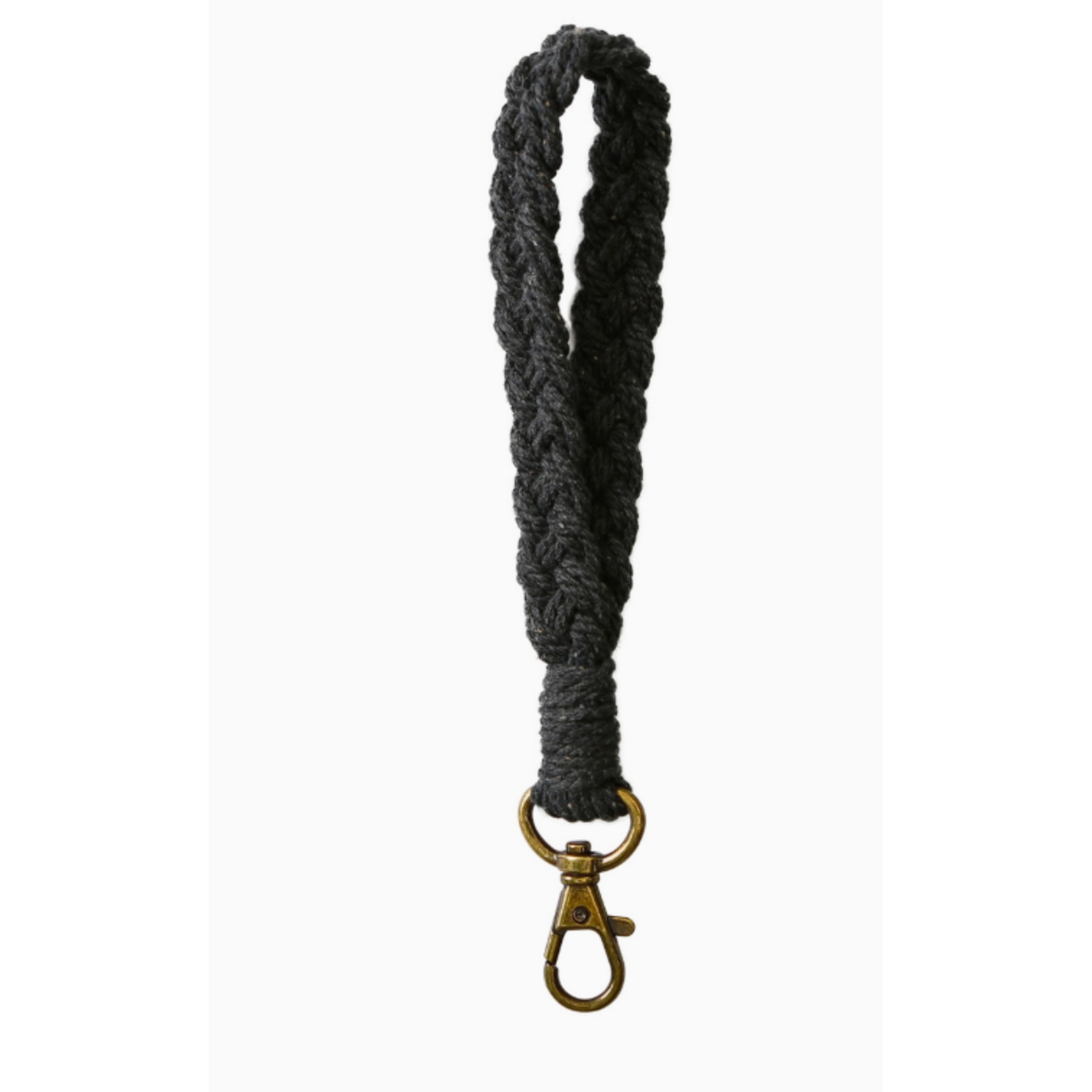 Adorro Macrame Flat Braided Wristlet Keychain