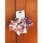 Love and Repeat American Flag Hair Scrunchies Set of 2