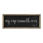 Creative Co-op My Cup Runneth Over Sign