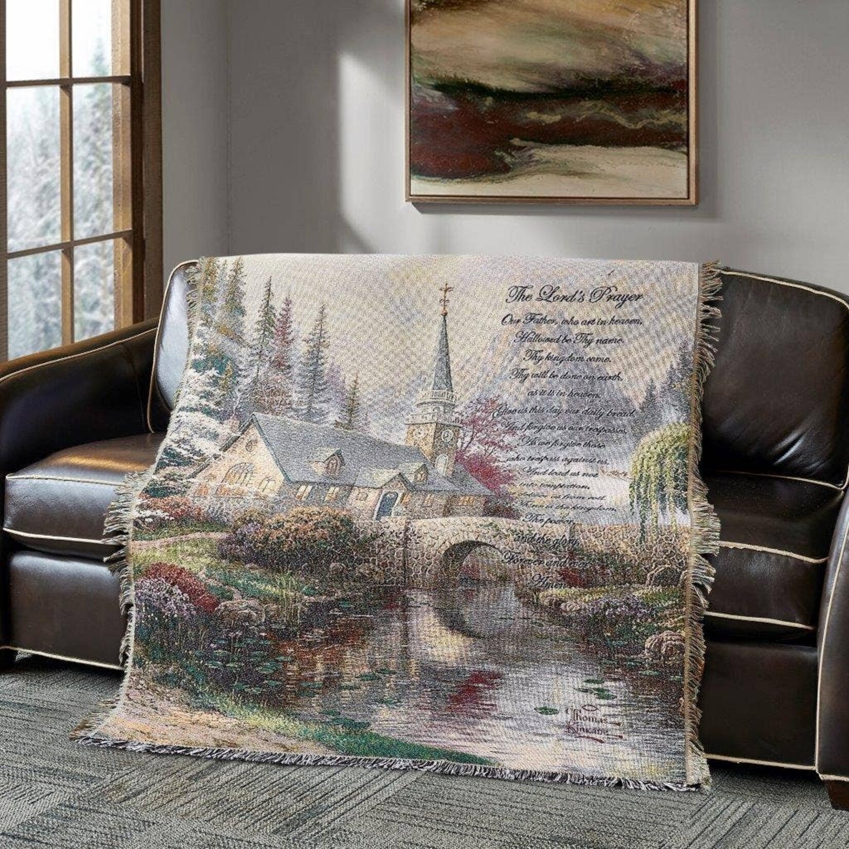 Duke Imports The Lord’s Prayer Woven Tapestry Throw