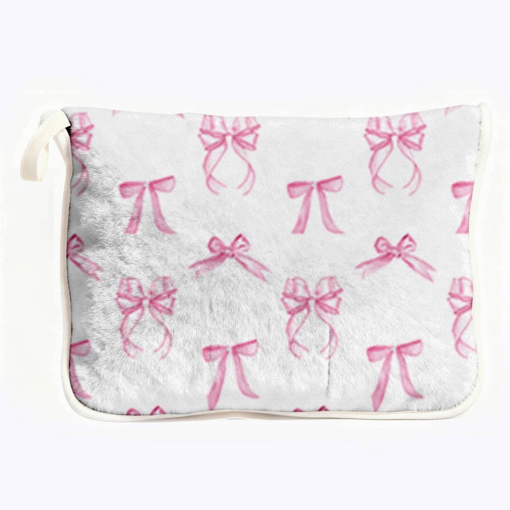 Duke Imports Pink Bows Plush Travel Blanket w/Matching Case