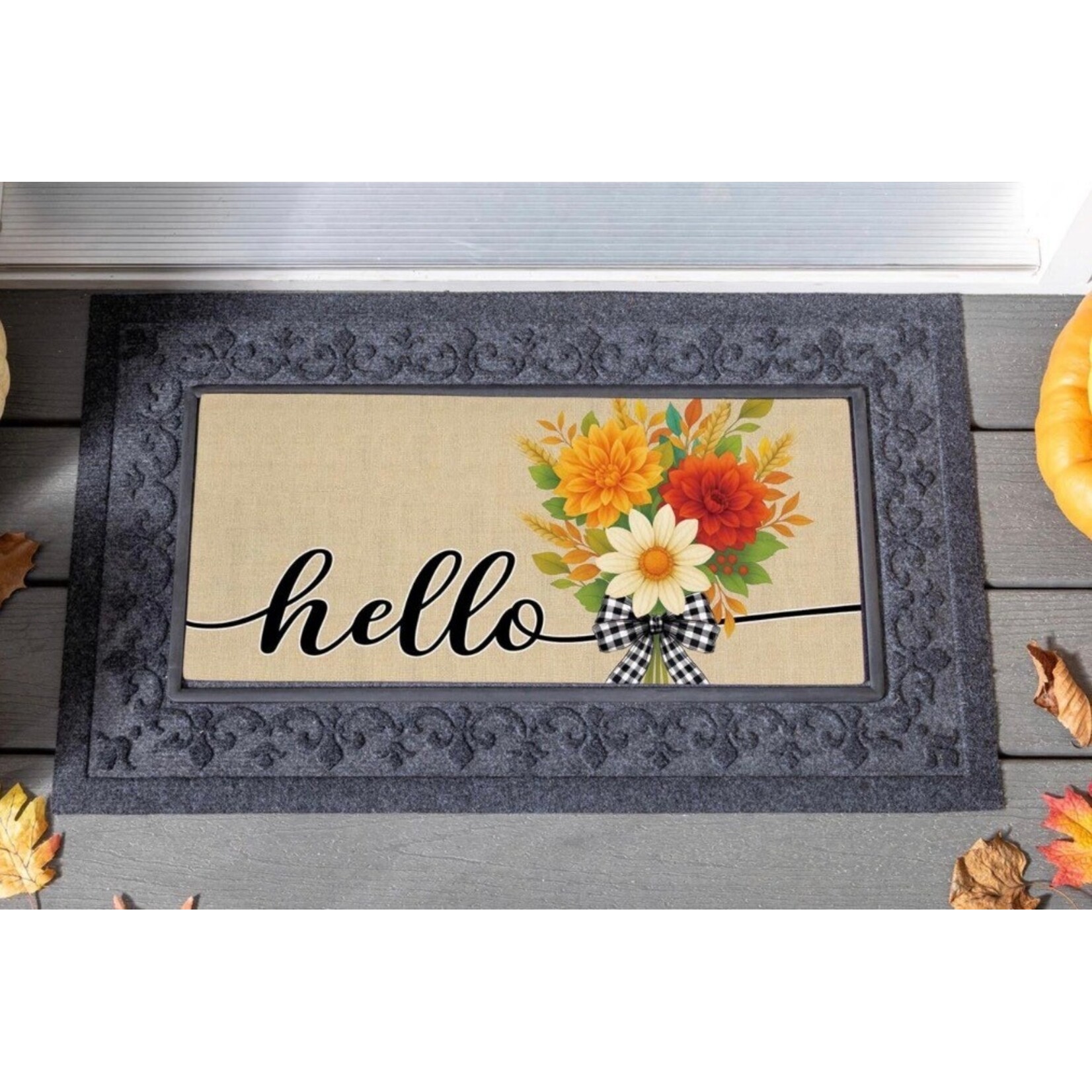 Evergreen Hello Fall Bow Florals Switch Mat