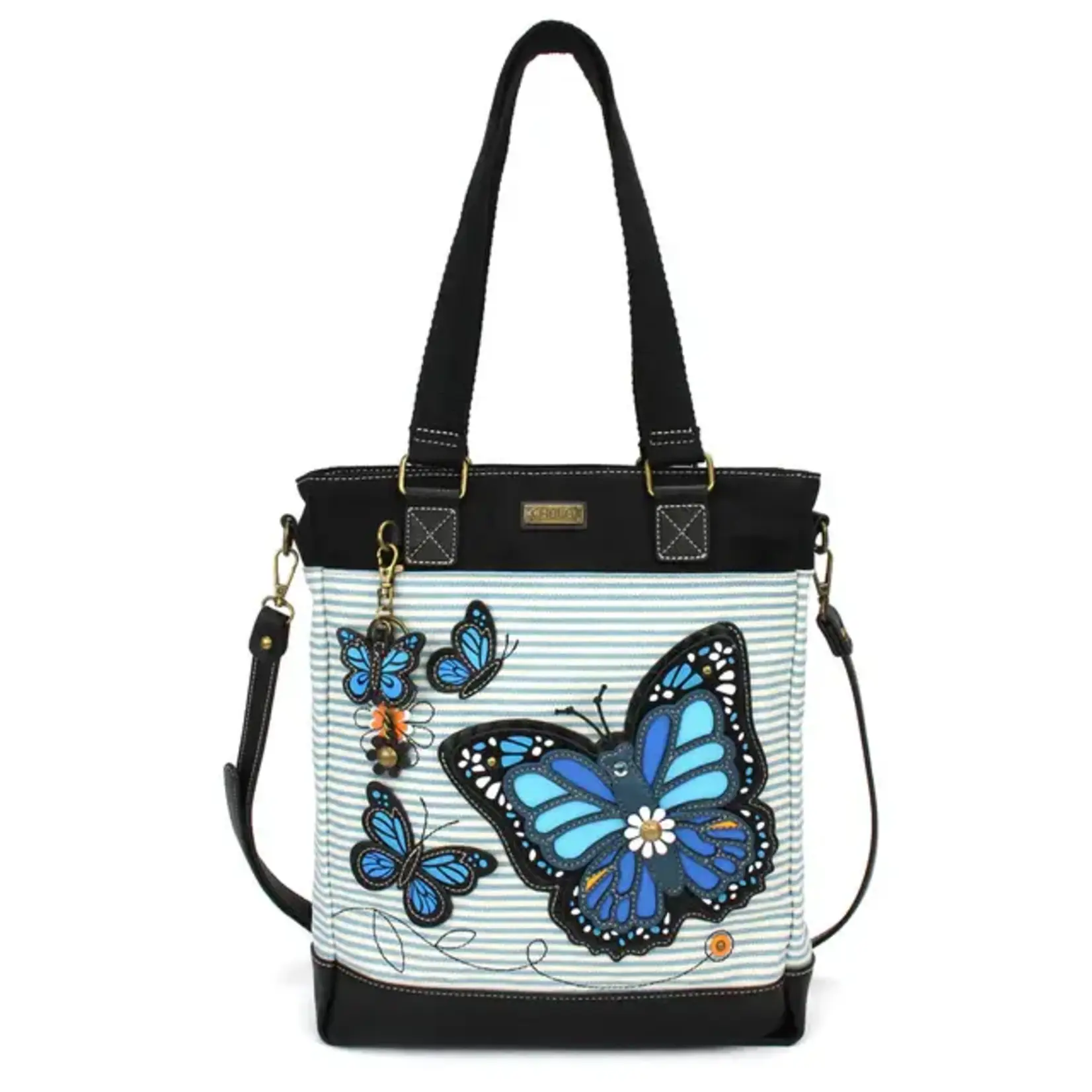 Chala Chala Blue Butterfly Blue Stripe Work Tote
