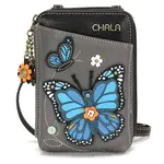 Chala Chala 850 Wallet Crossbody Blue Butterfly Gray