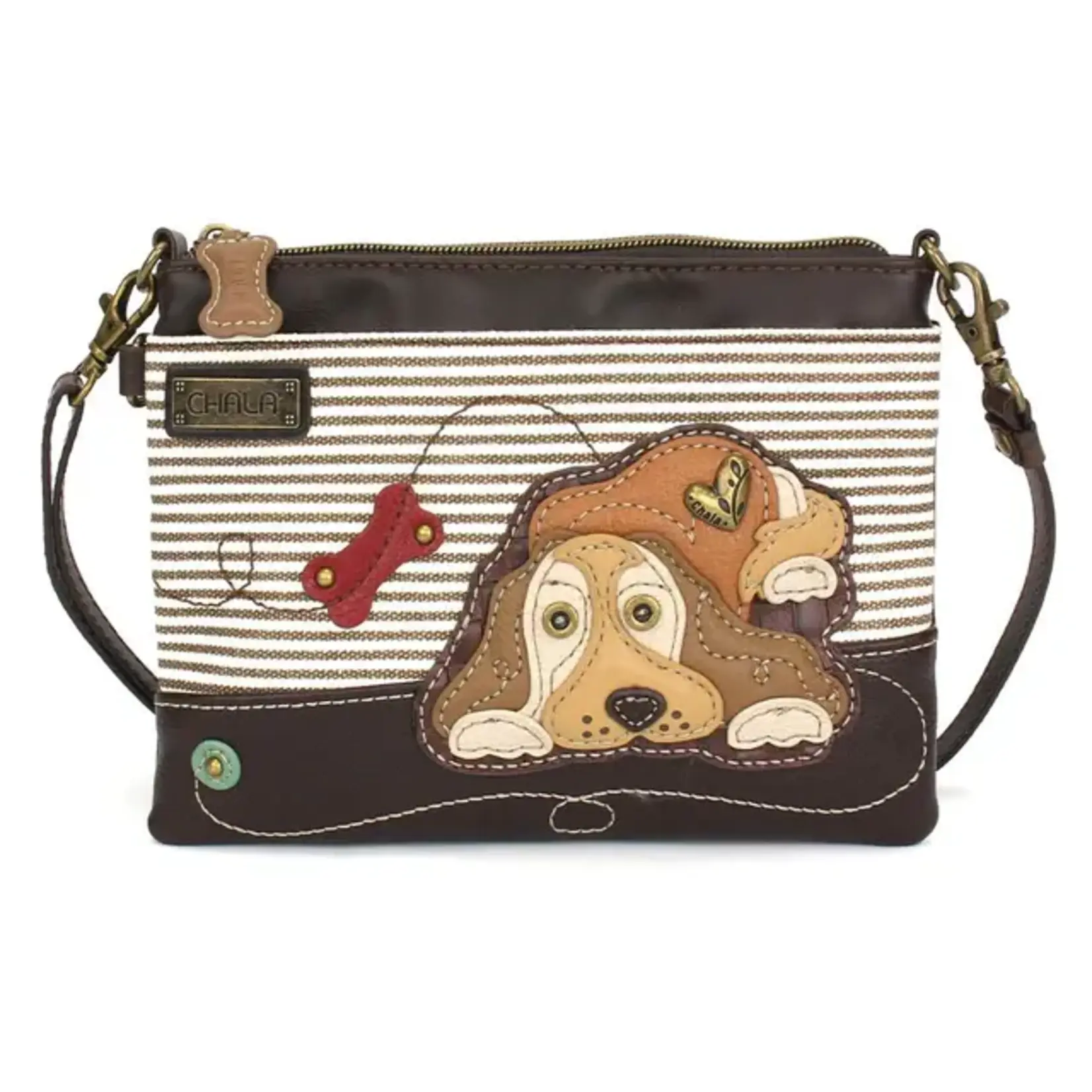 Chala Chala 826 Mini Crossbody Golden Cocker Brown Stripe