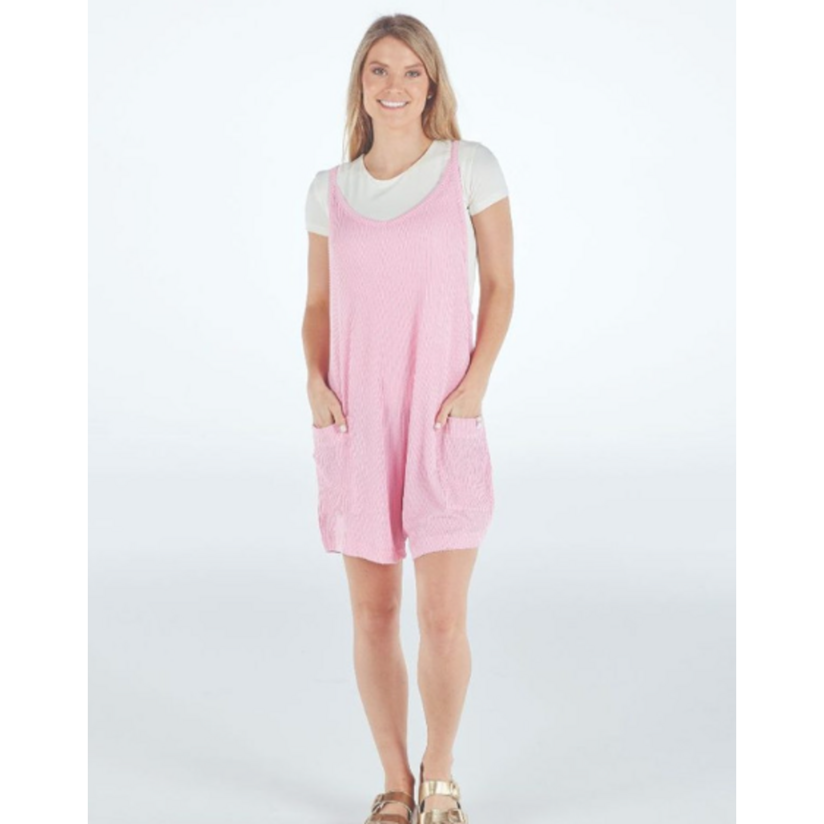Simply Southern Simply Southern Knit Romper Blush