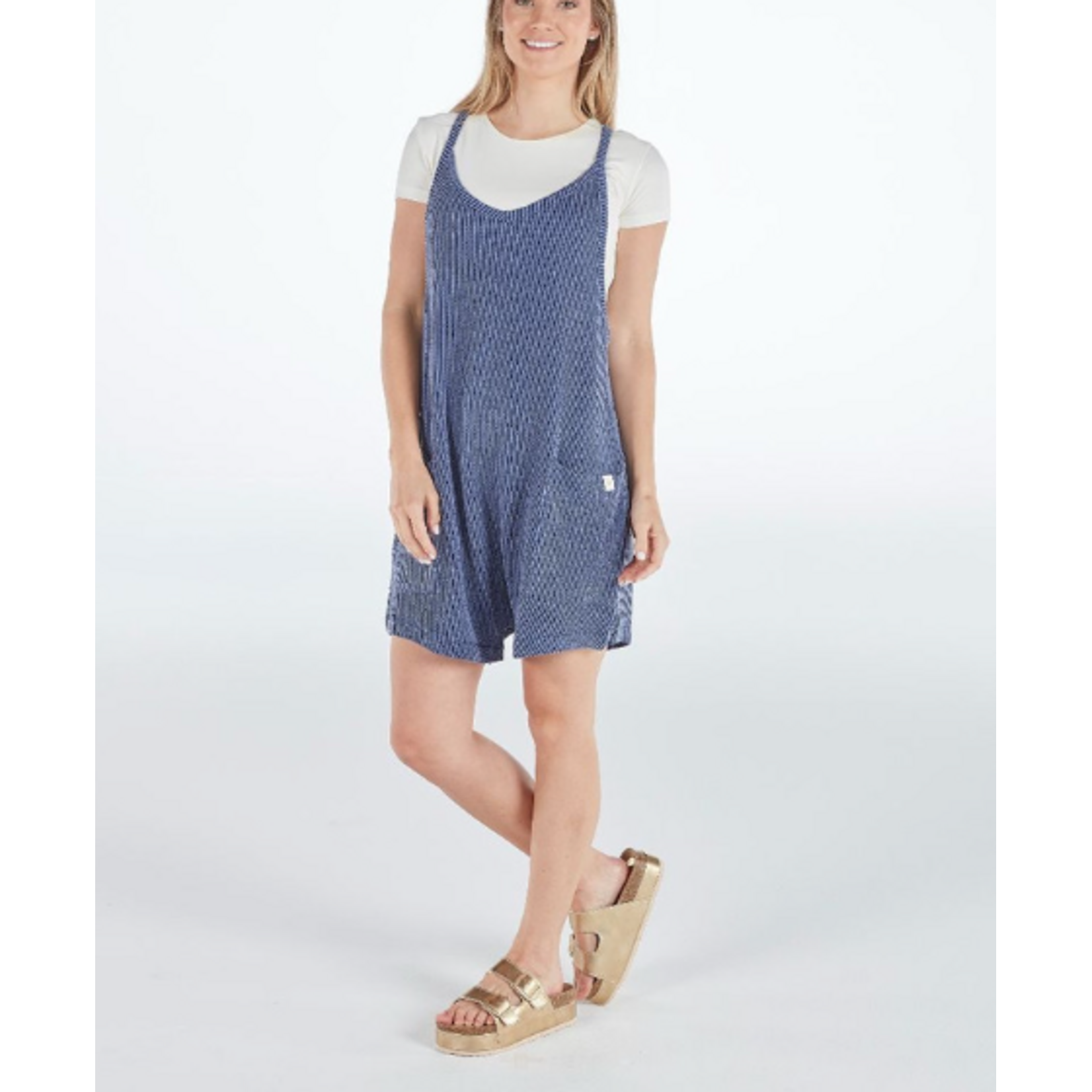 Simply Southern Simply Southern Knit Romper Navy