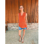 Sew in Love Sew in Love Short Sleeve Hoodie Coral