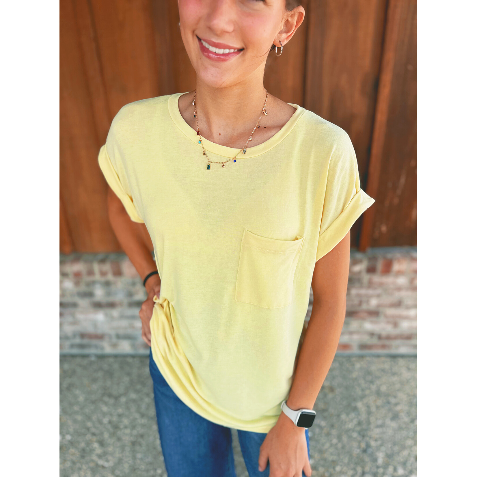 Sew in Love Sew in Love Short Sleeve Top Pastel Yellow