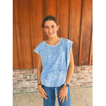 Sew in Love Sew in Love Oversized Short Sleeve Pullover Denim