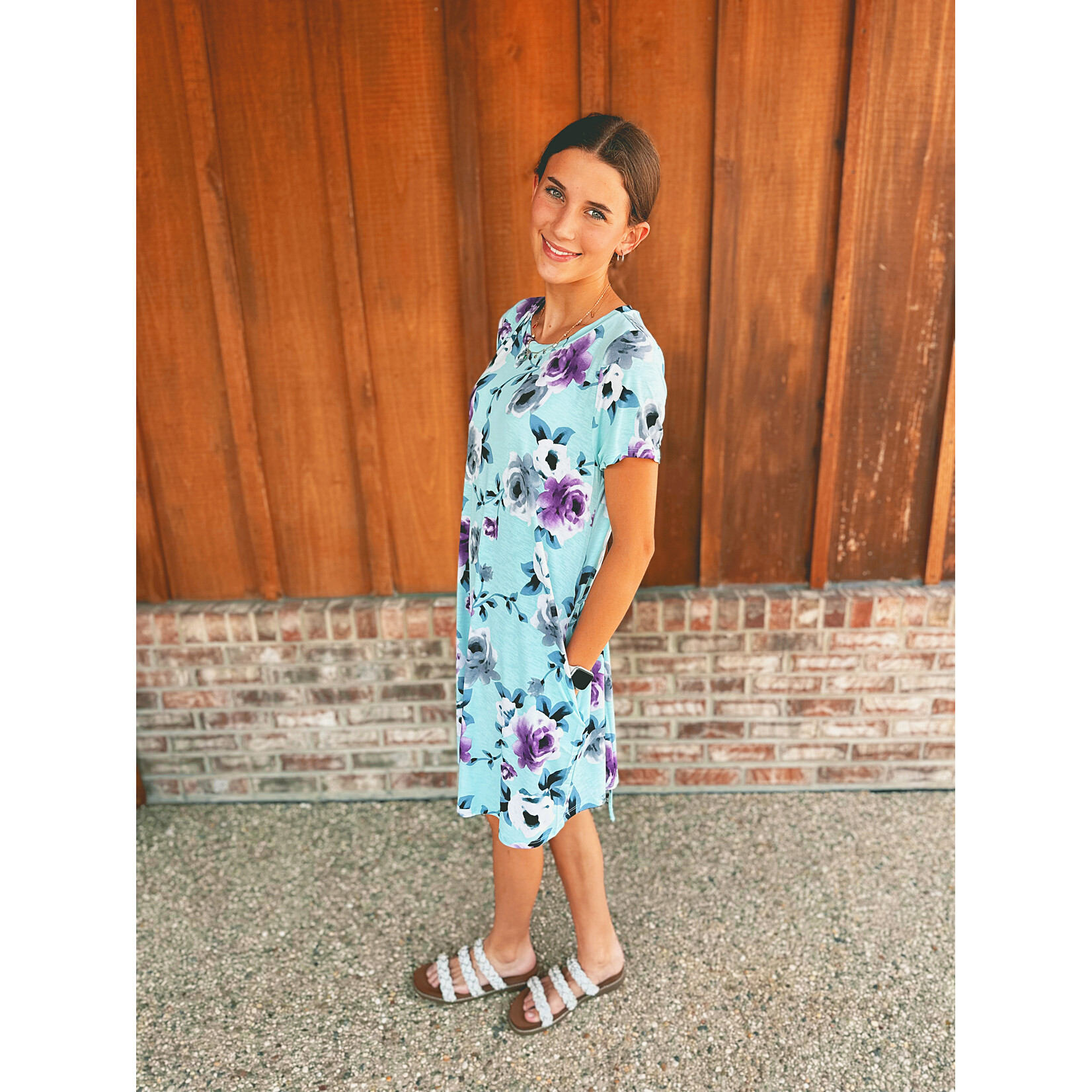Sew in Love Sew in Love Scoop Dress Mint Purple