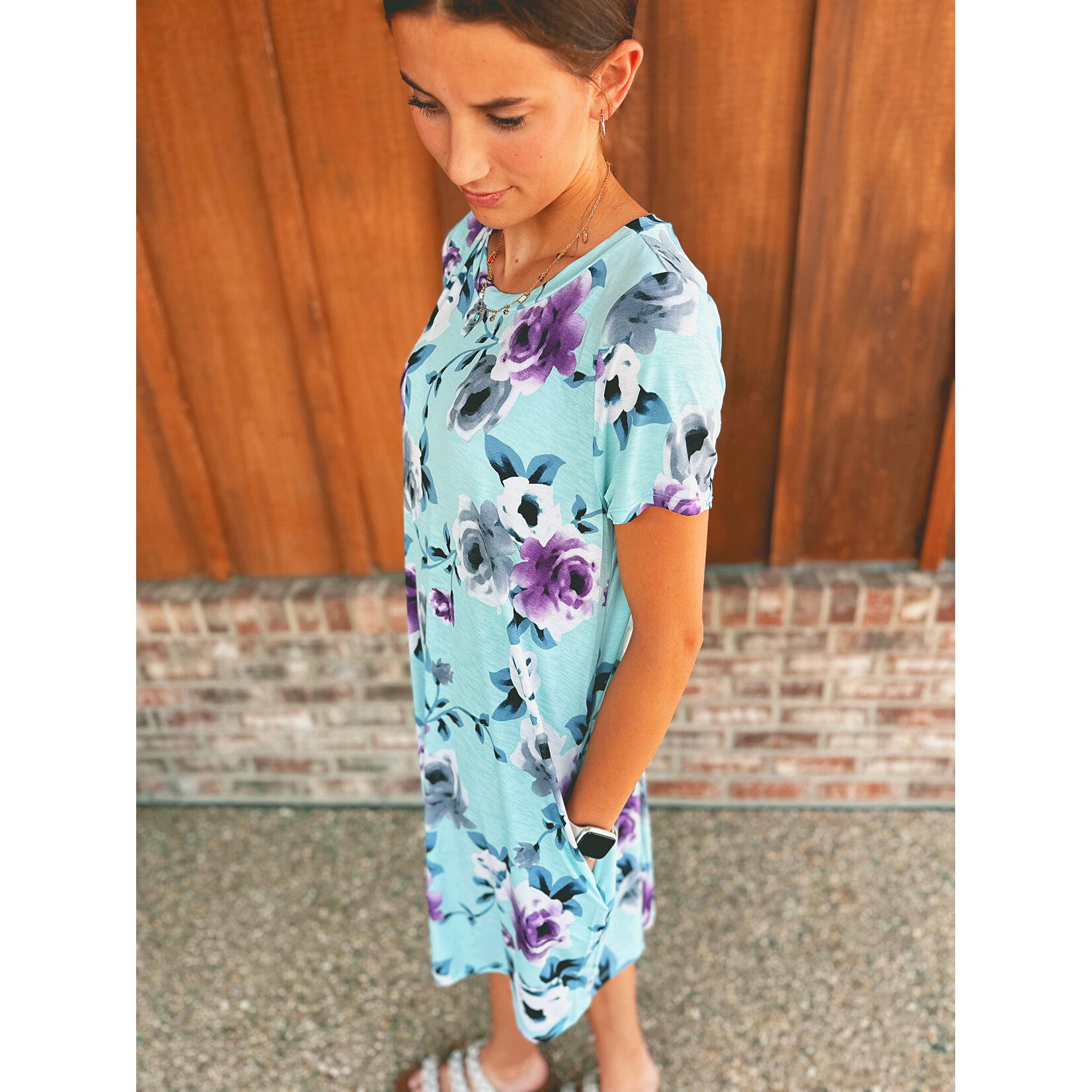 Sew in Love Sew in Love Scoop Dress Mint Purple