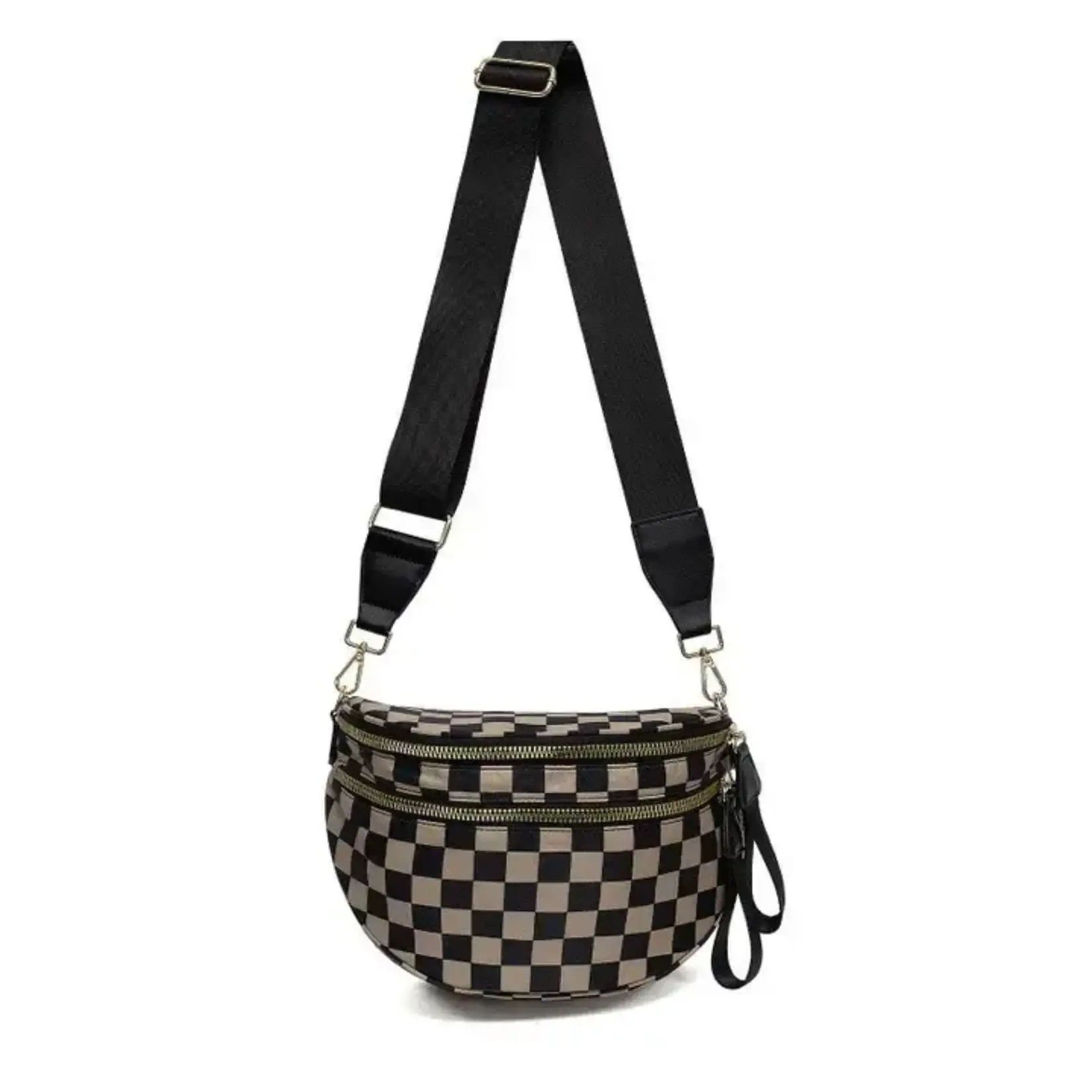Josslyn Josslyn Crossbody Zipper Removal Strap Sling Bum Bag Tan