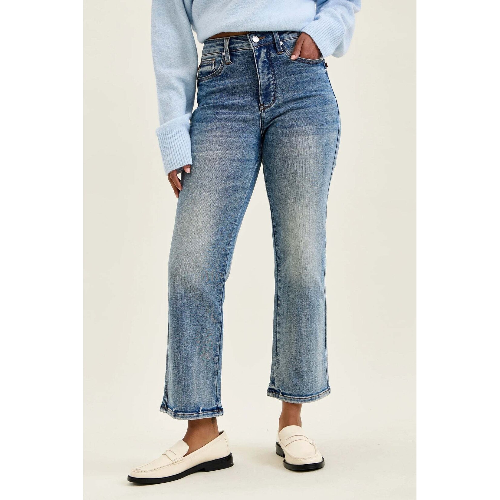 Judy Blue Judy Blue High Waist PETITE Tummy Control Peggy Ankle Straight 881166