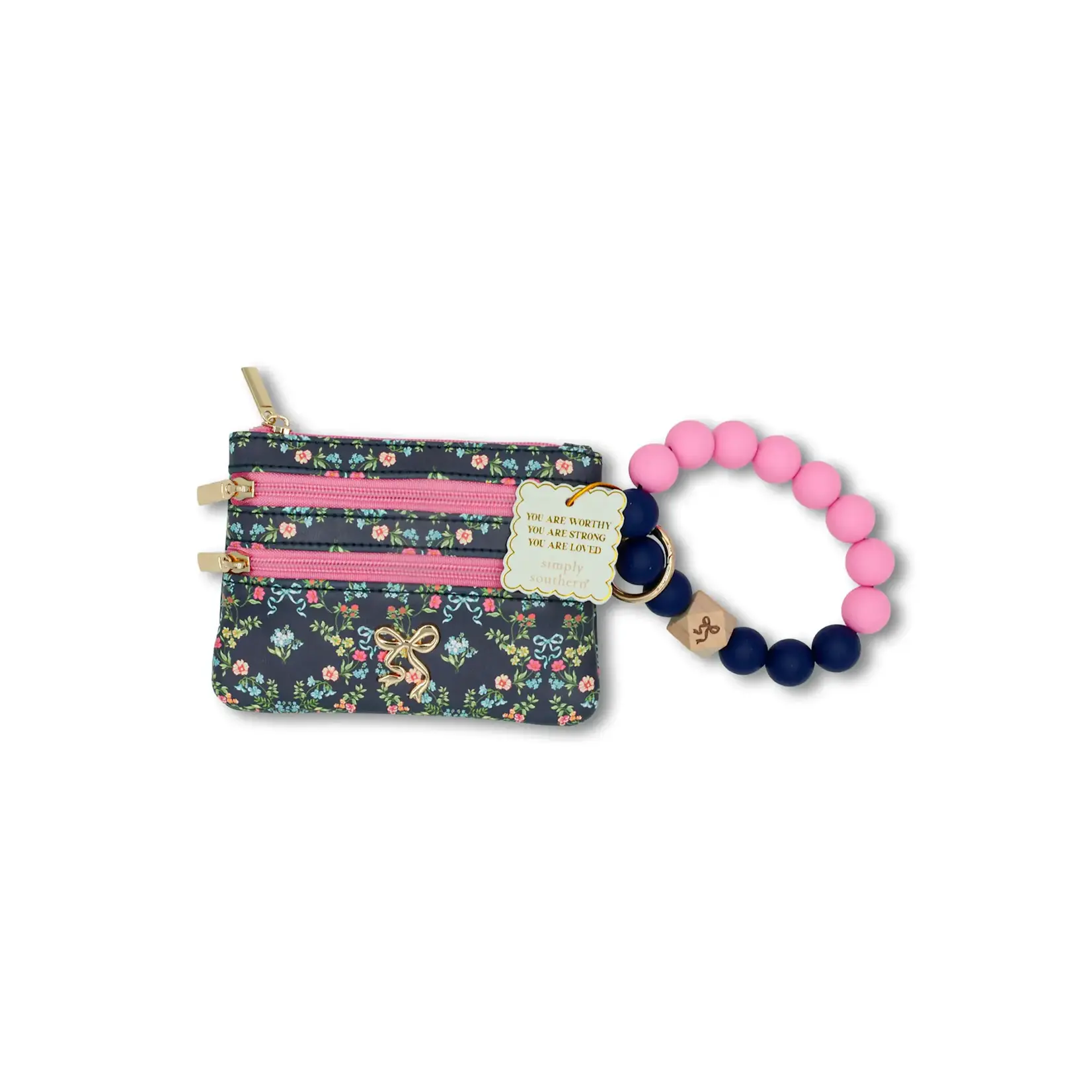 Simply Southern Simply Southern Bead Bangle Wallet Ribbon Flower