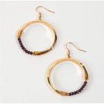 Howards Howard's Blush Beaded Hoop Earring Gold