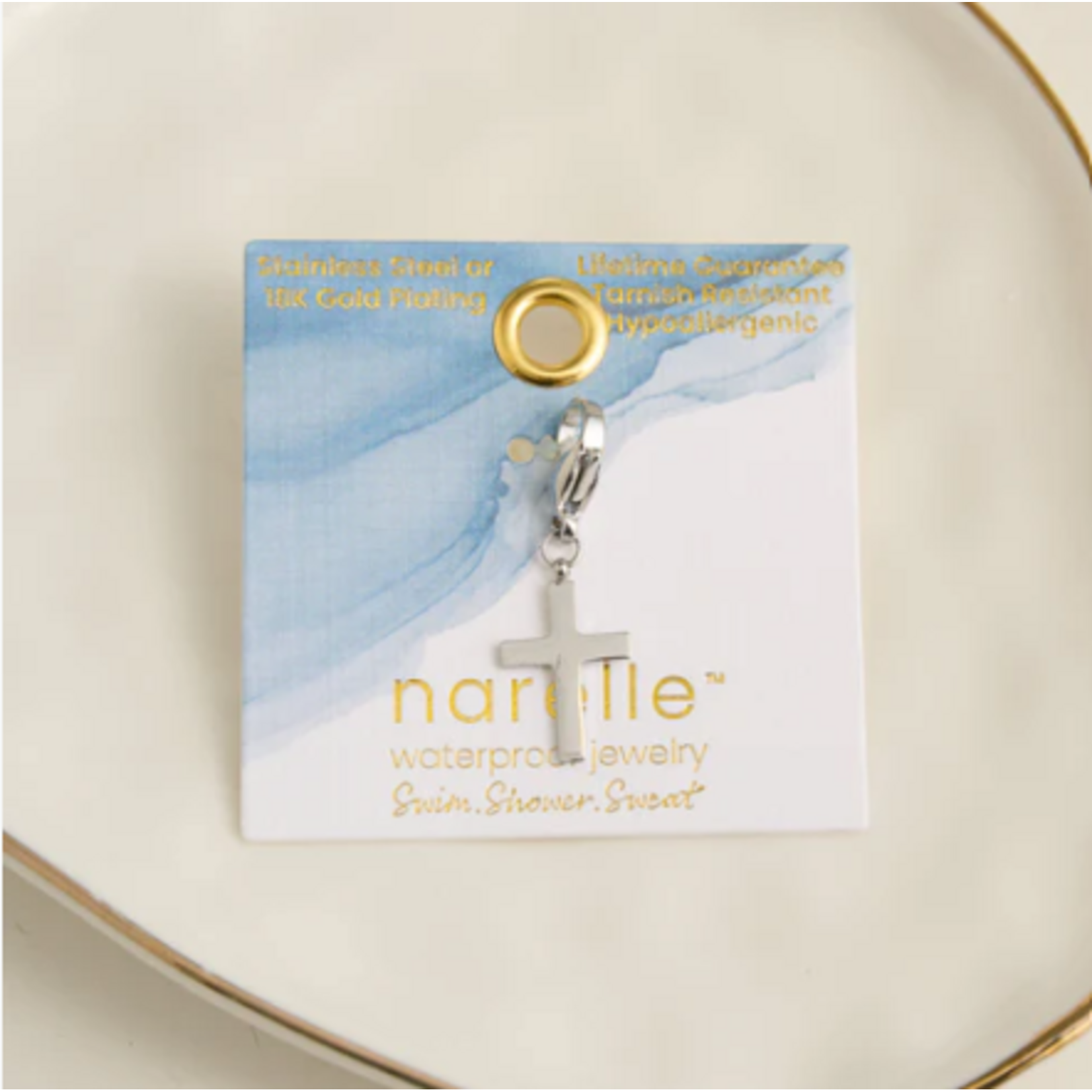 Howards Howard's Narelle Waterproof Cross Charm Silver