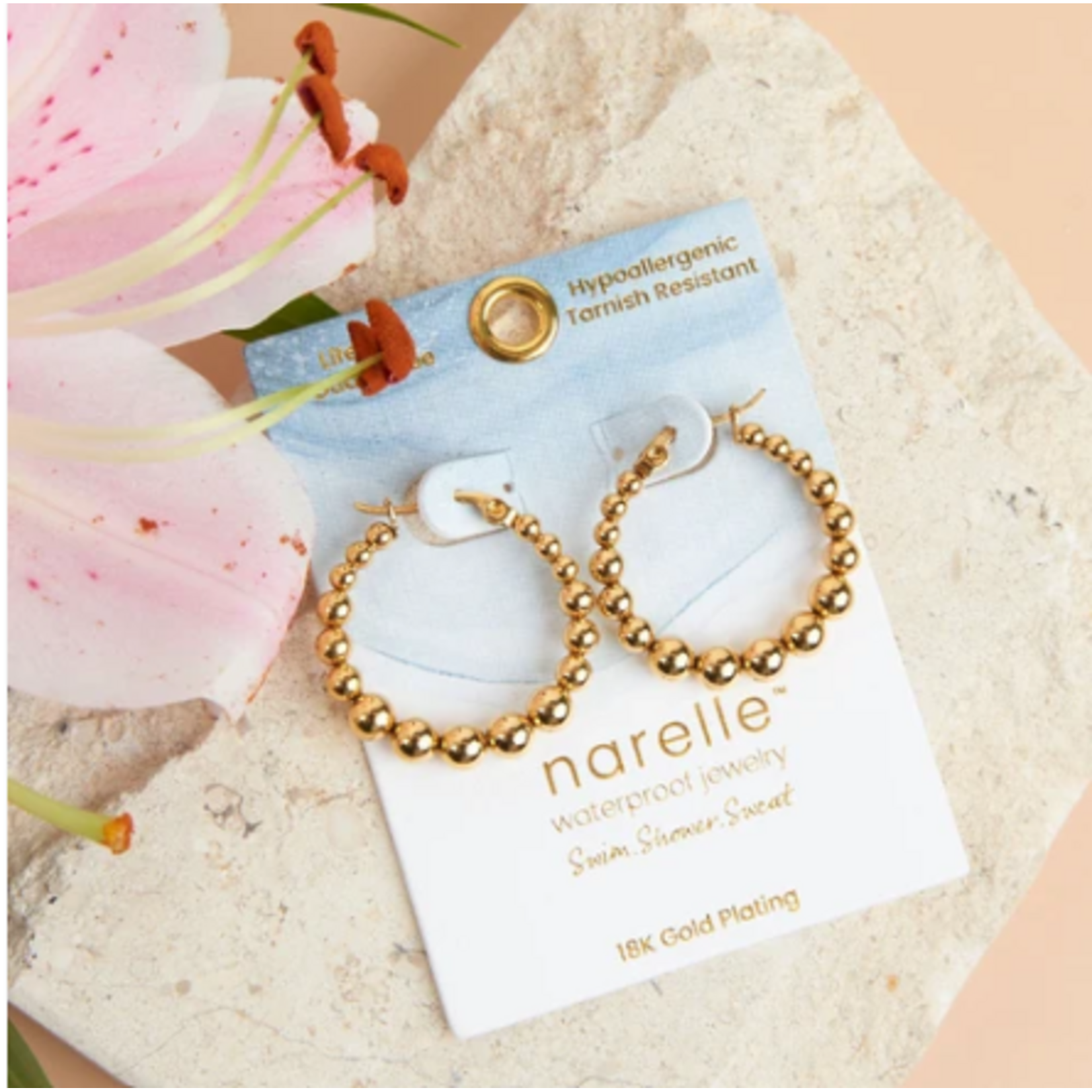 Howards Howard's Narelle Bubble Hoop Pin Catch Earring Gold
