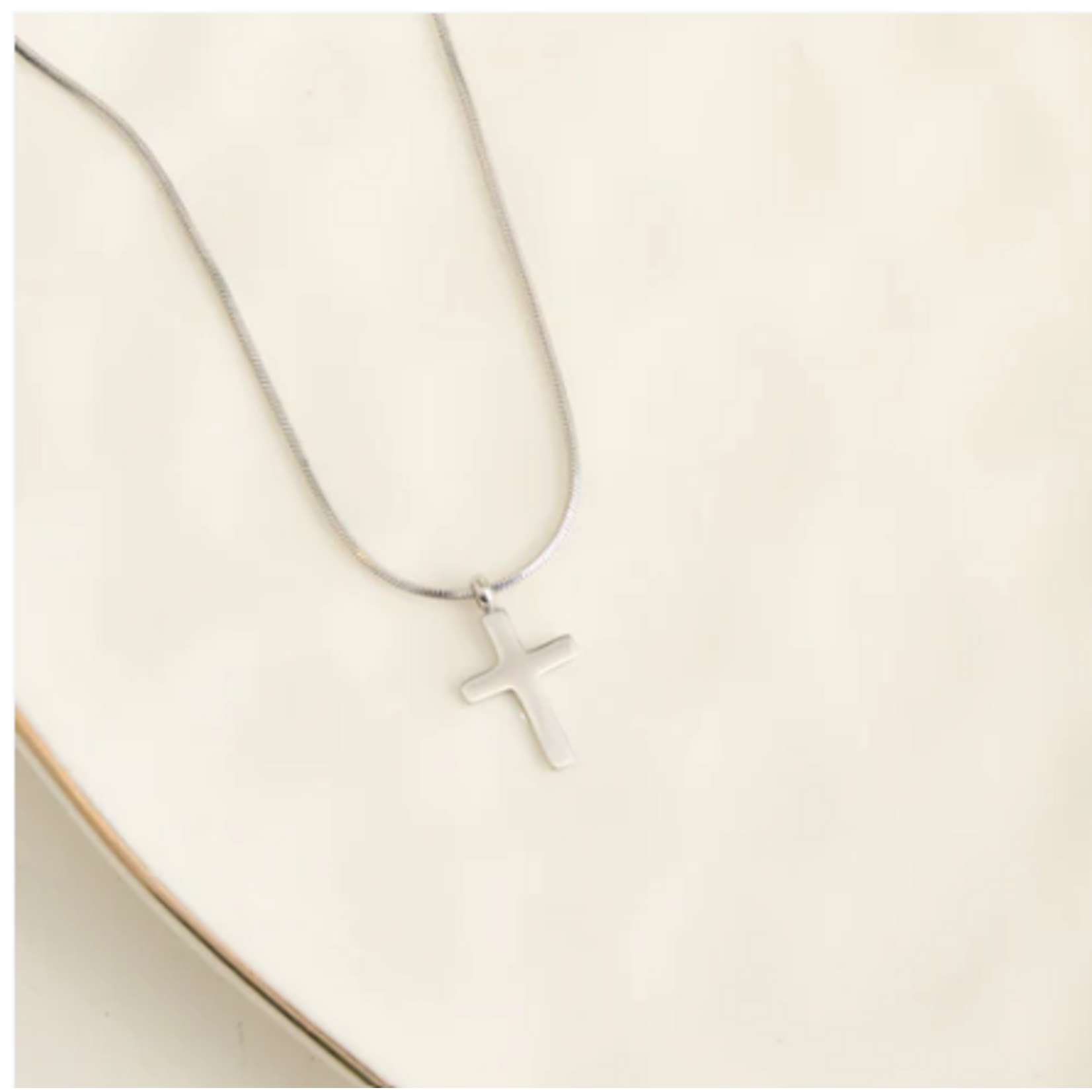 Howards Howard's Narelle Waterproof Dainty Cross Charm Necklace Silver