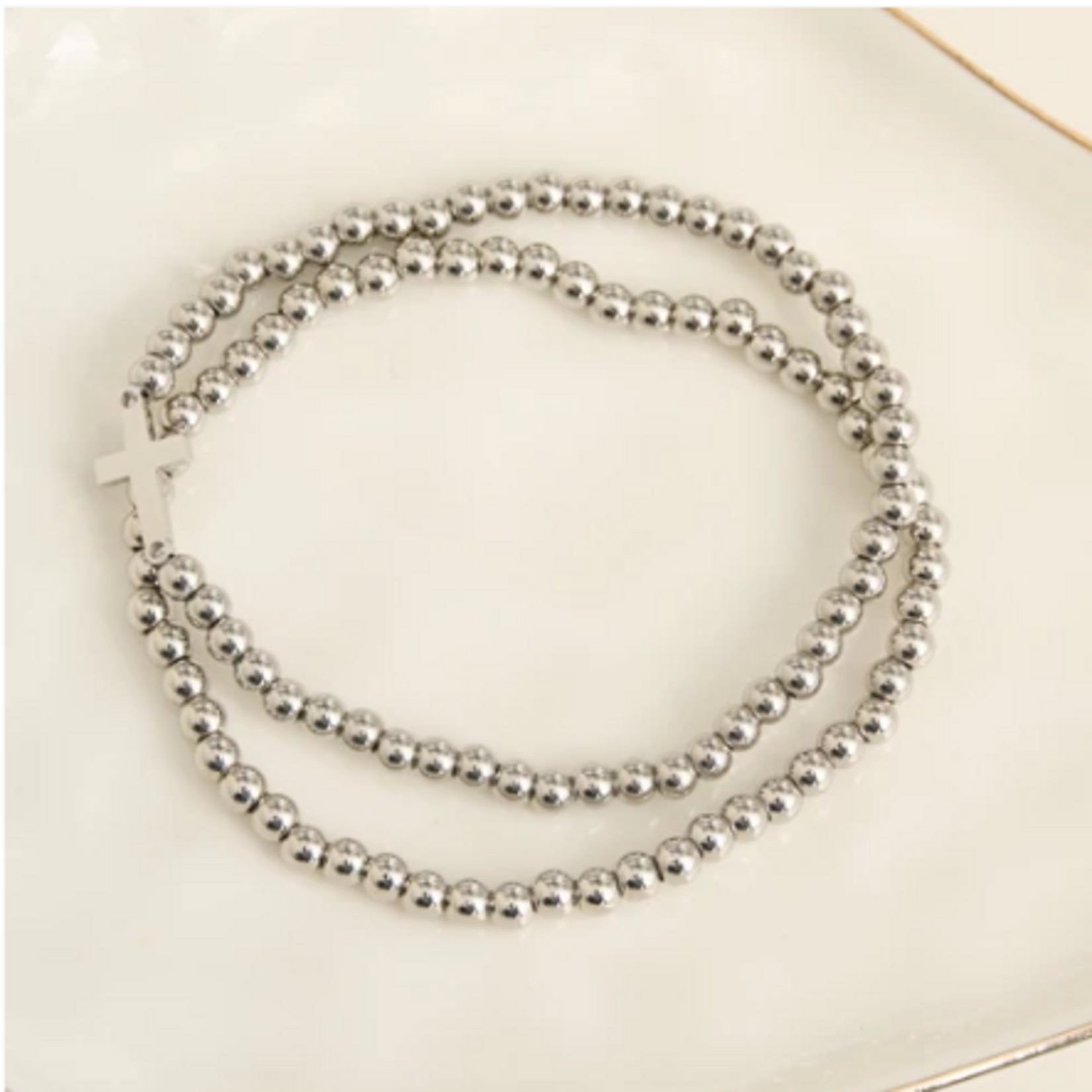 Howards Howard's Narelle Waterproof Cross Stretch Bracelet Set Silver