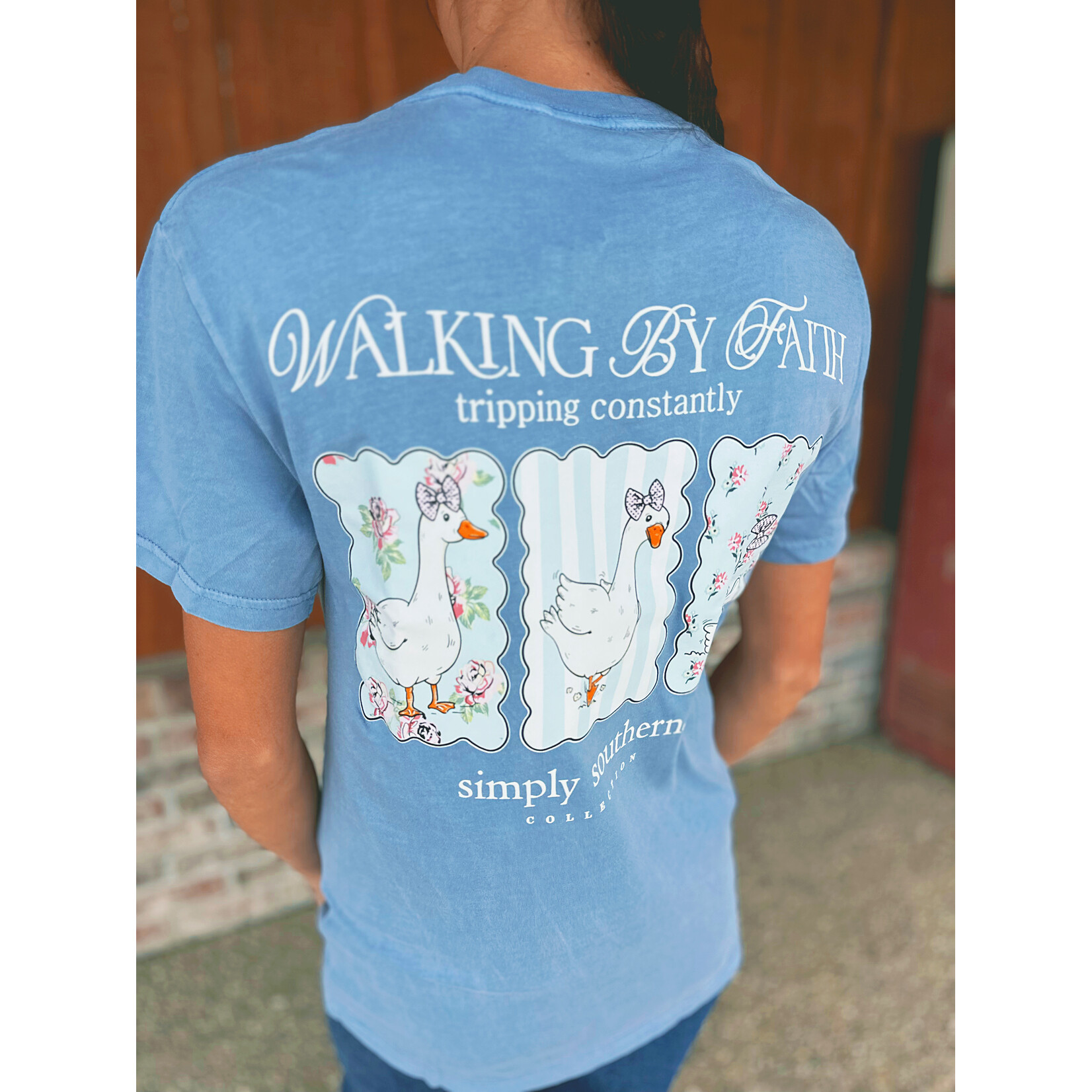Simply Southern Simply Southern Walking by Faith Mineral Wash Graphic Tee
