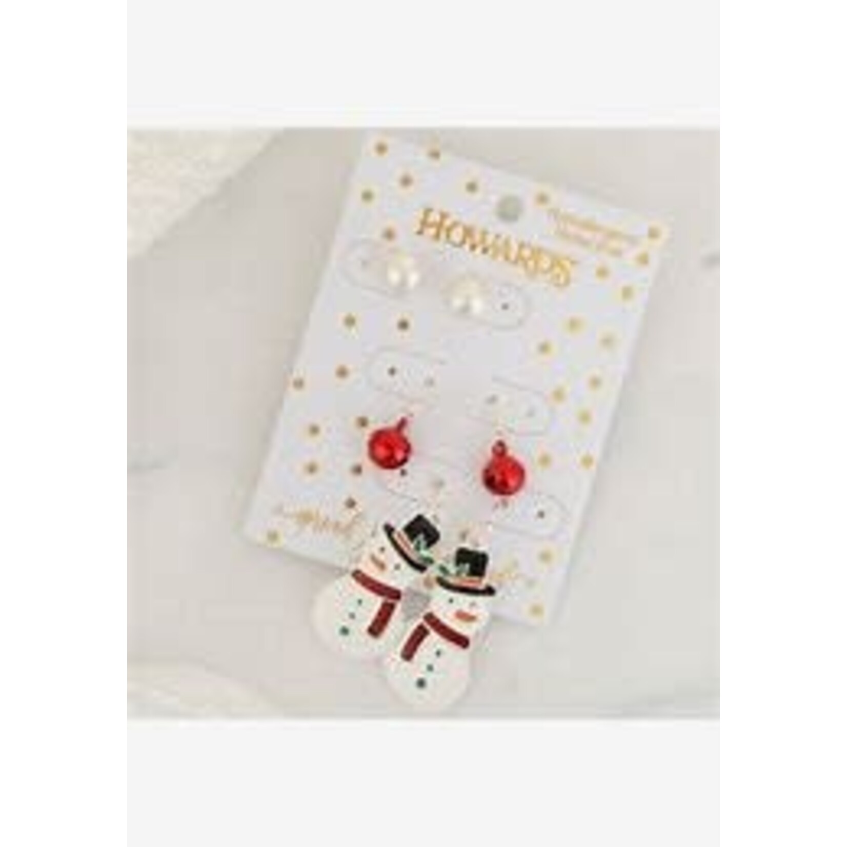 Howards Howard's Holiday Snowman Earring Trio