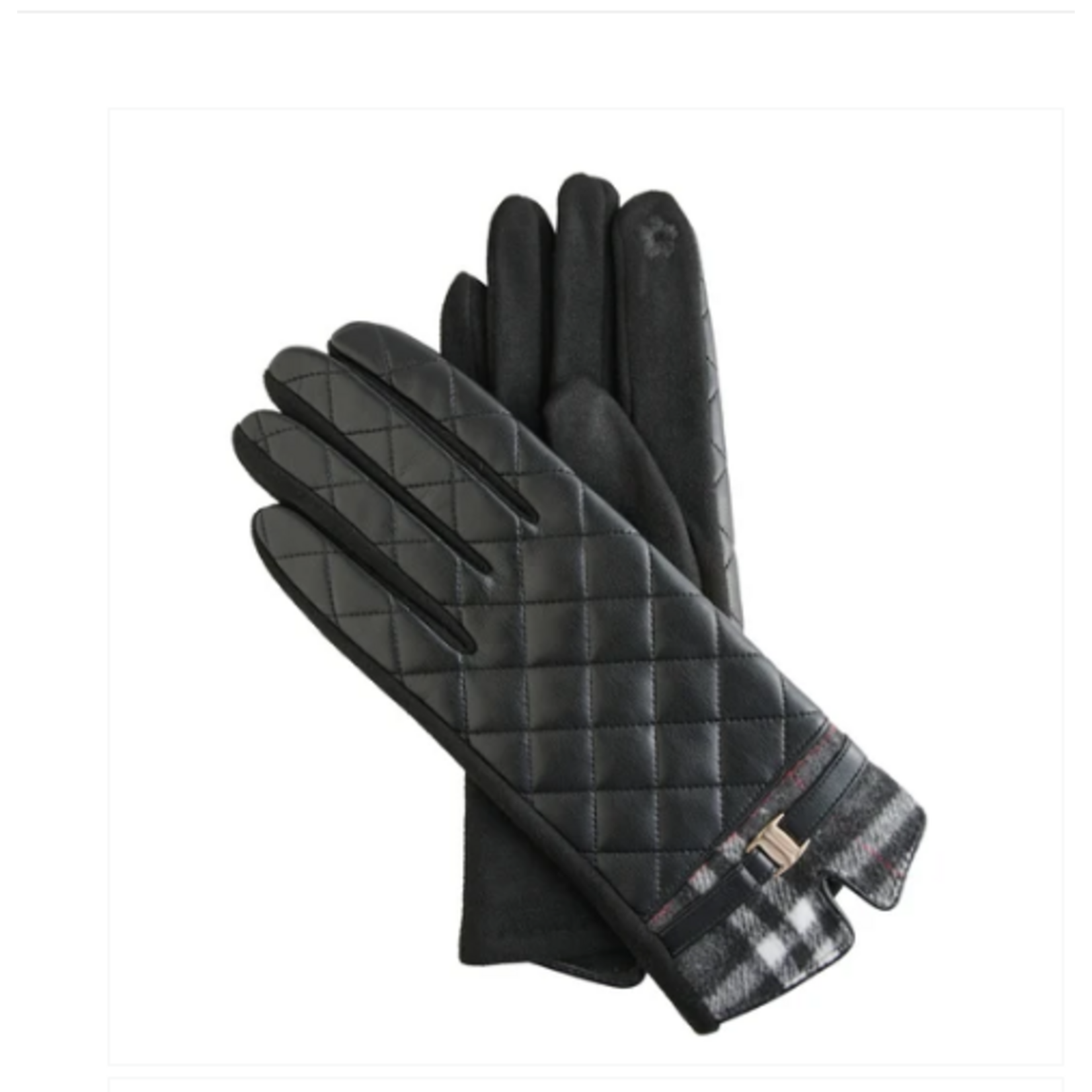 Howards Howard's Vivi Plaid Trim Quilted Vegan Leather Glove Assortment