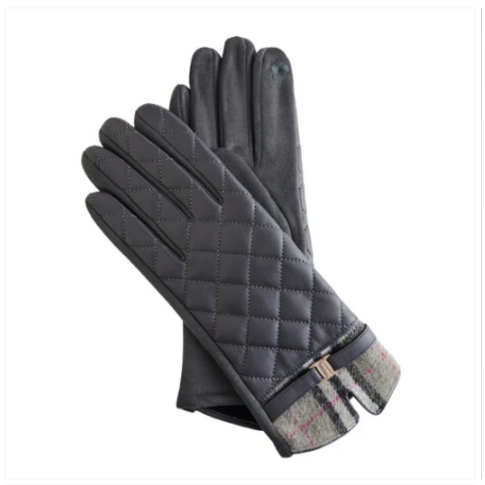 Howards Howard's Vivi Plaid Trim Quilted Vegan Leather Glove Assortment